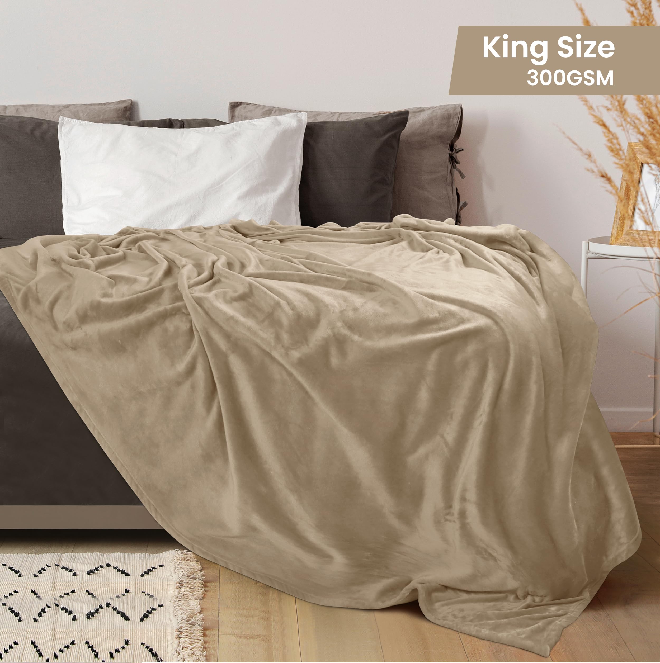 Foto 3 pulgar | Cama Polar Blanket Utopia, Tamaño King, Camel, 300 G/m² - Venta Internacional.
