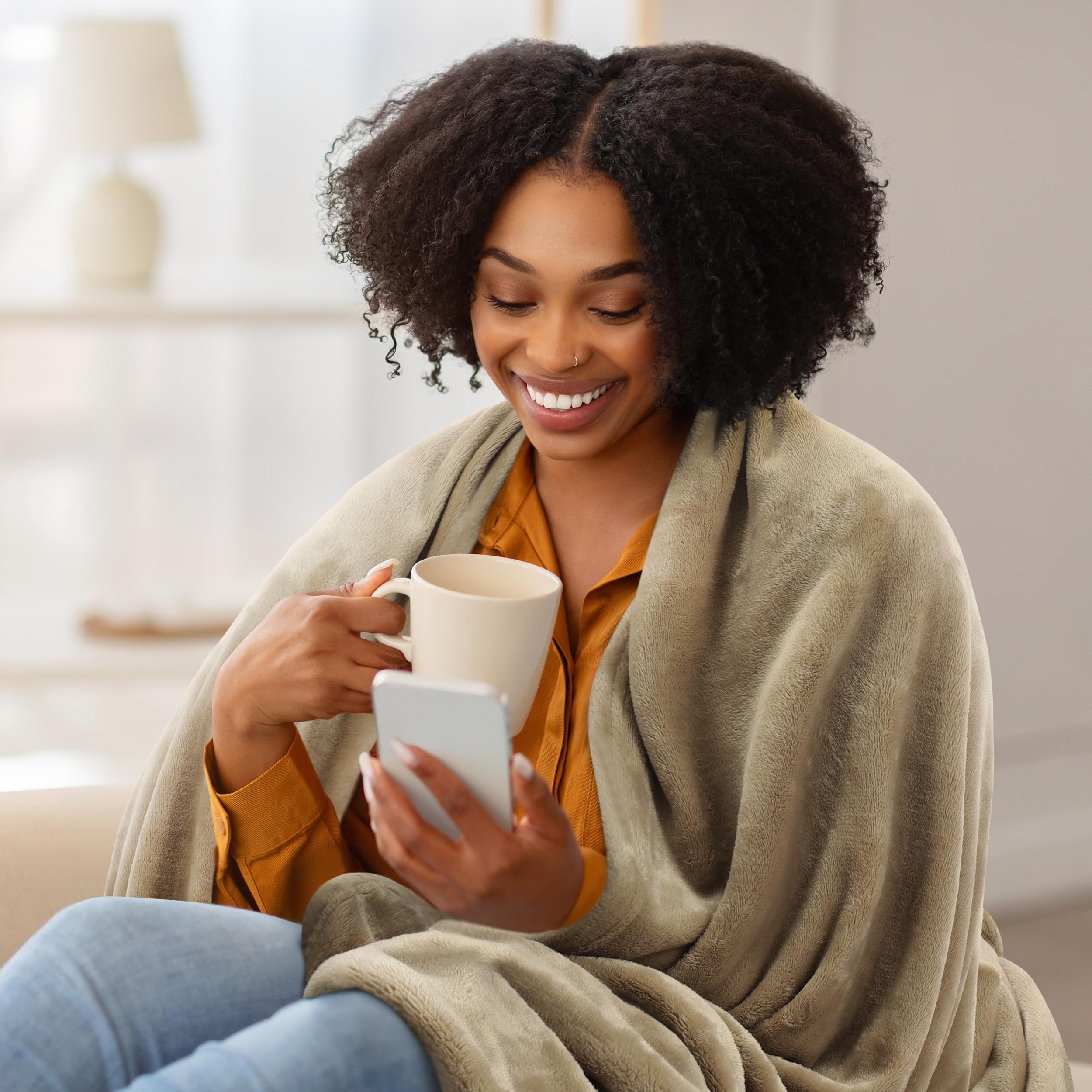 Foto 4 pulgar | Cama Polar Blanket Utopia, Tamaño King, Camel, 300 G/m² - Venta Internacional.