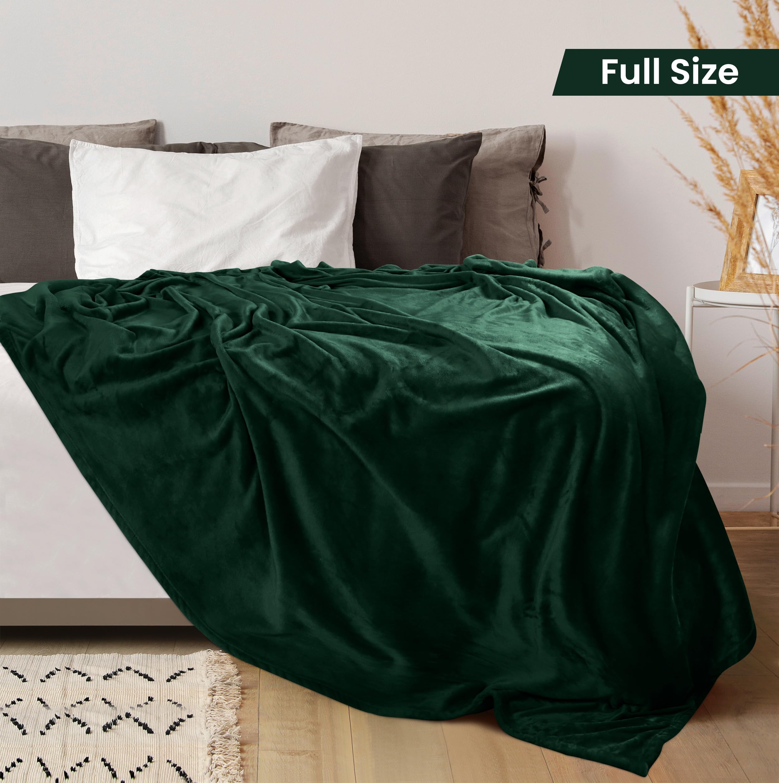 Foto 3 pulgar | Manta Polar Blanket Utopia, Tamaño Completo, Color Verde Bosque, 300 G/m² - Venta Internacional.