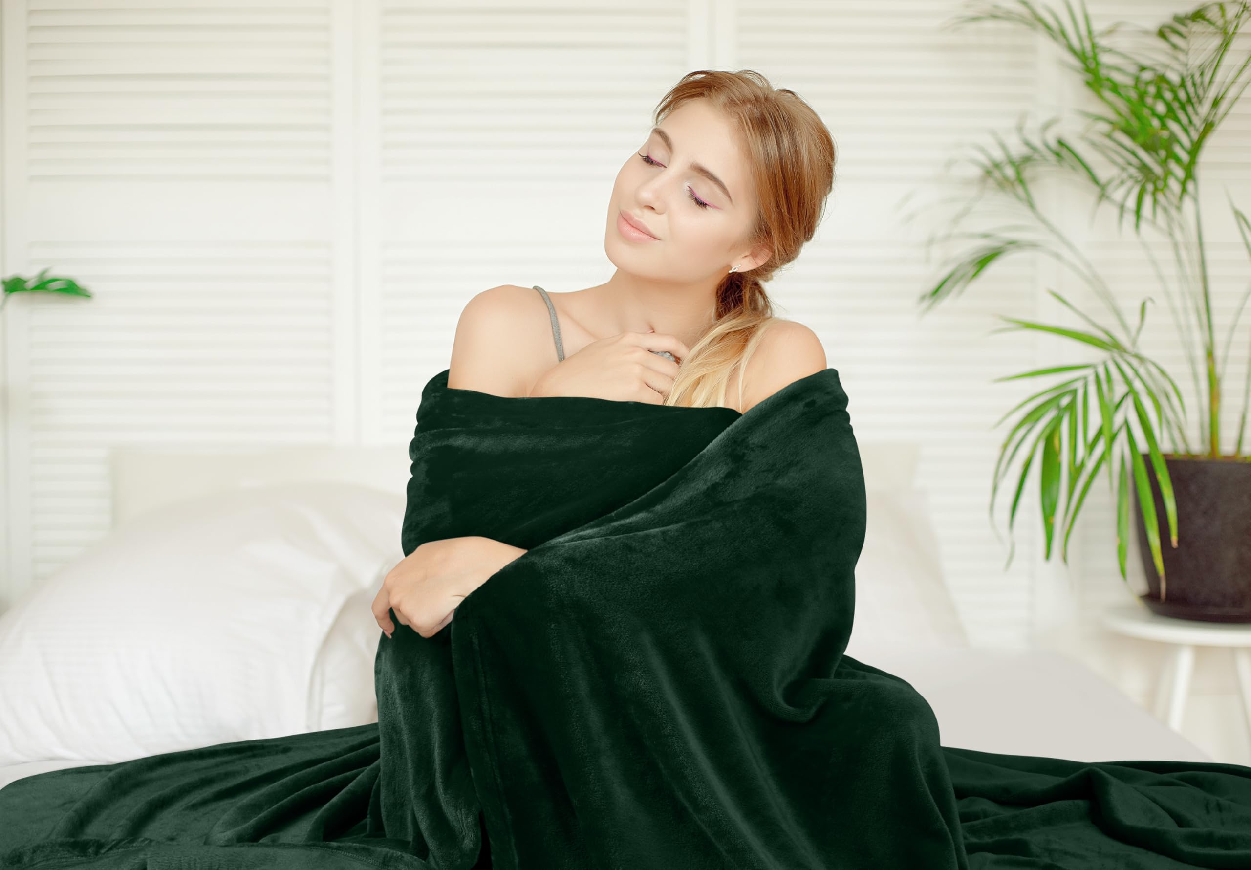 Foto 5 pulgar | Manta Polar Blanket Utopia, Tamaño Completo, Color Verde Bosque, 300 G/m² - Venta Internacional.