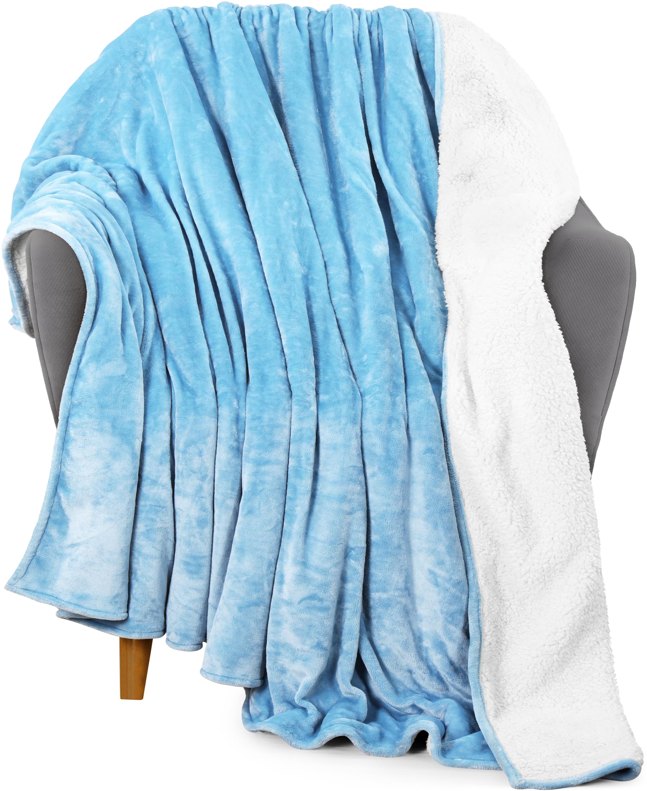 Foto 2 pulgar | Manta Sherpa Blanket Utopia Bedding, Color Azul Lavado, 130 X 150 Cm - Venta Internacional.