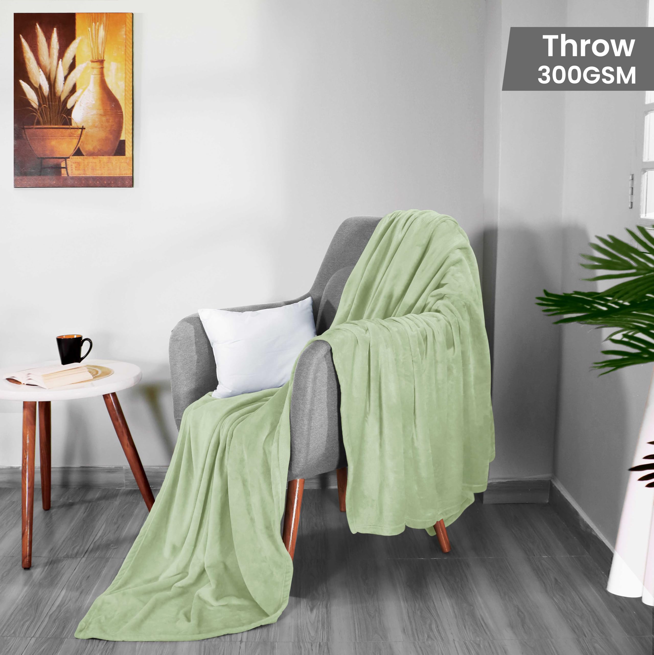 Foto 3 pulgar | Manta De Forro Polar Blanket Utopia, Tamaño Verde Salvia, 300 G/m² - Venta Internacional.