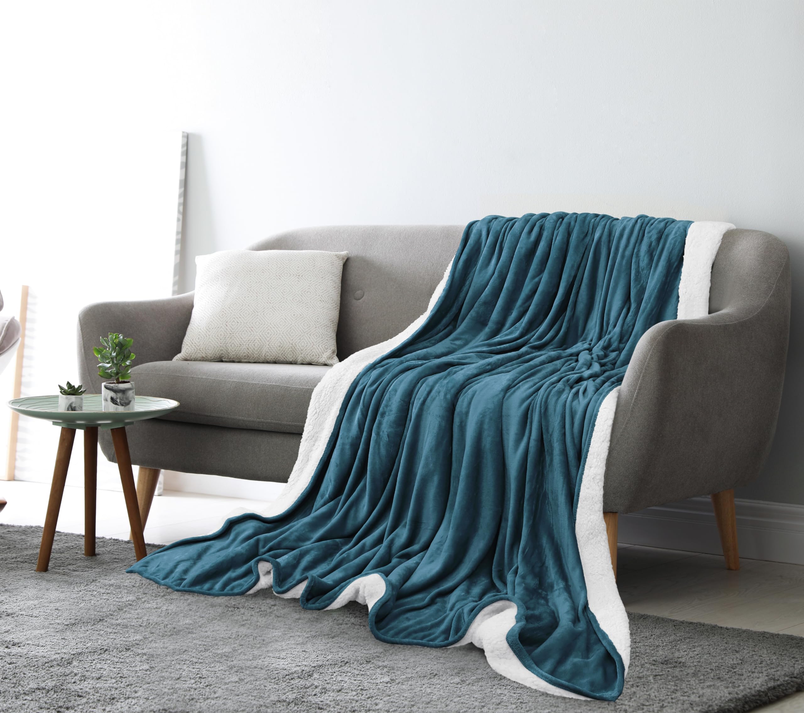 Foto 7 pulgar | Colcha Sherpa Blanket Utopia Bedding, Tamaño 127 X 152 Cm, Color Azul Piedra - Venta Internacional.