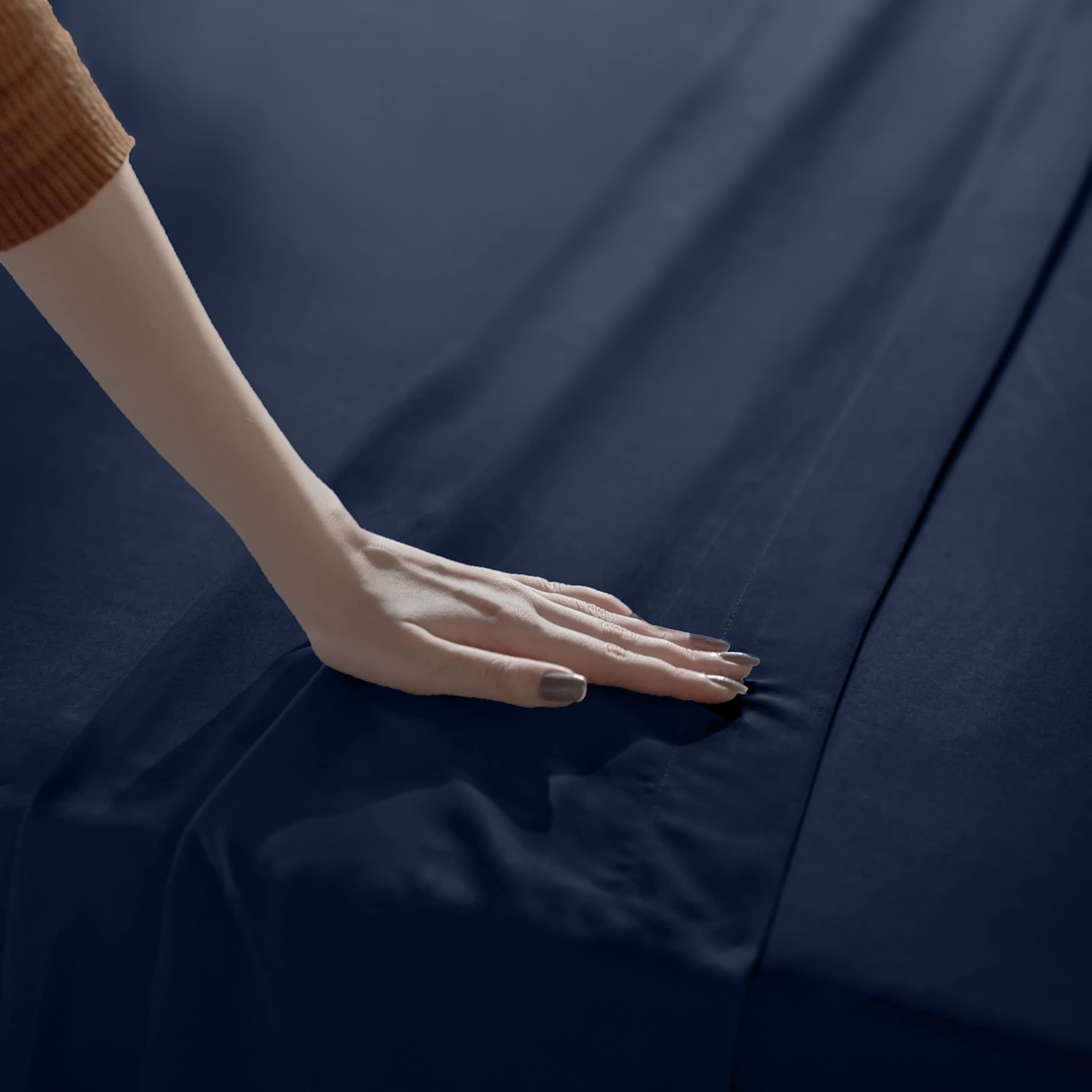 Foto 8 pulgar | Juego De Sábanas Utopia Bedding Queen Soft De Microfibra, 4 Piezas, Azul Marino - Venta Internacional.