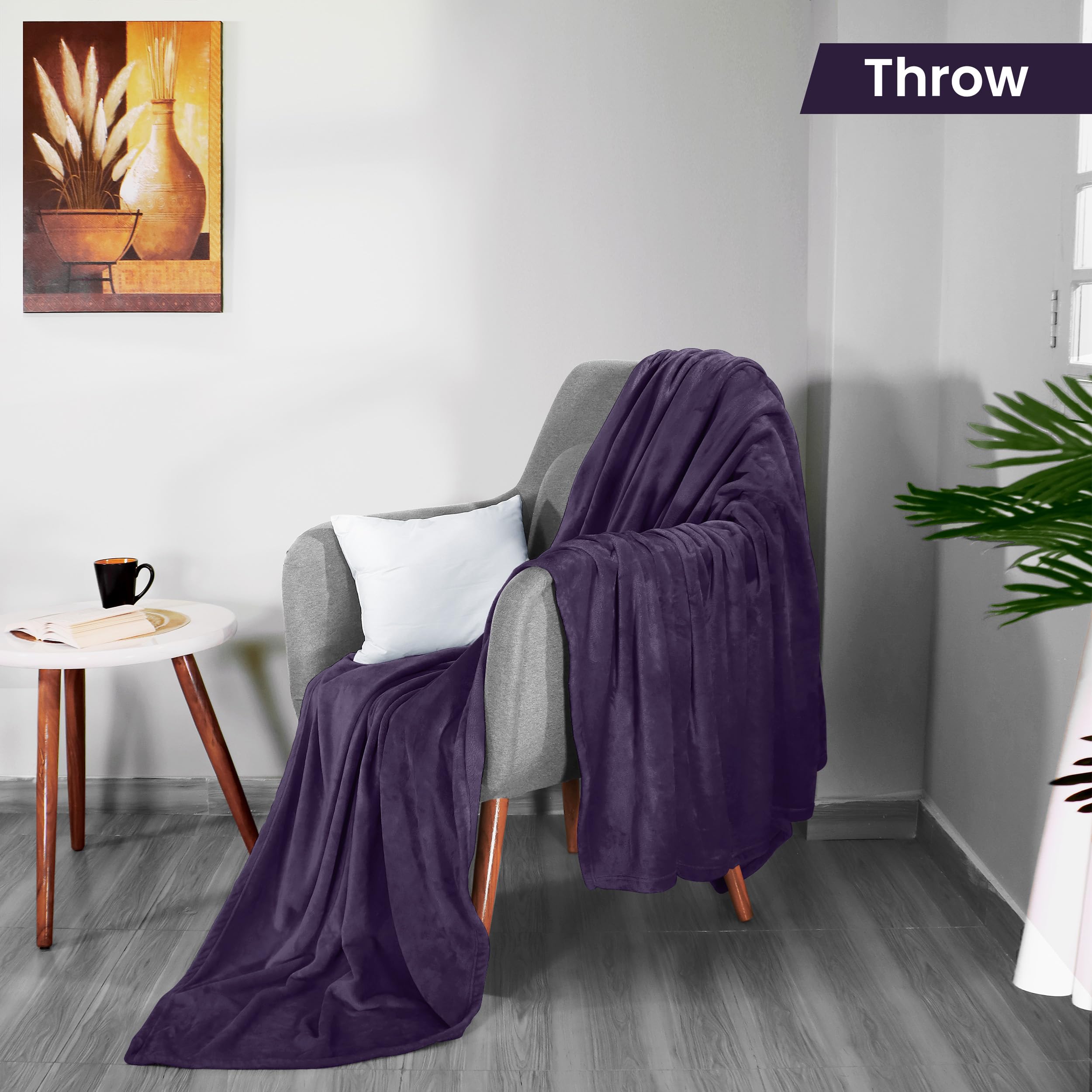 Foto 3 pulgar | Manta De Forro Polar Blanket Utopia, Color Morado, 300 G/m², Microfibra - Venta Internacional.