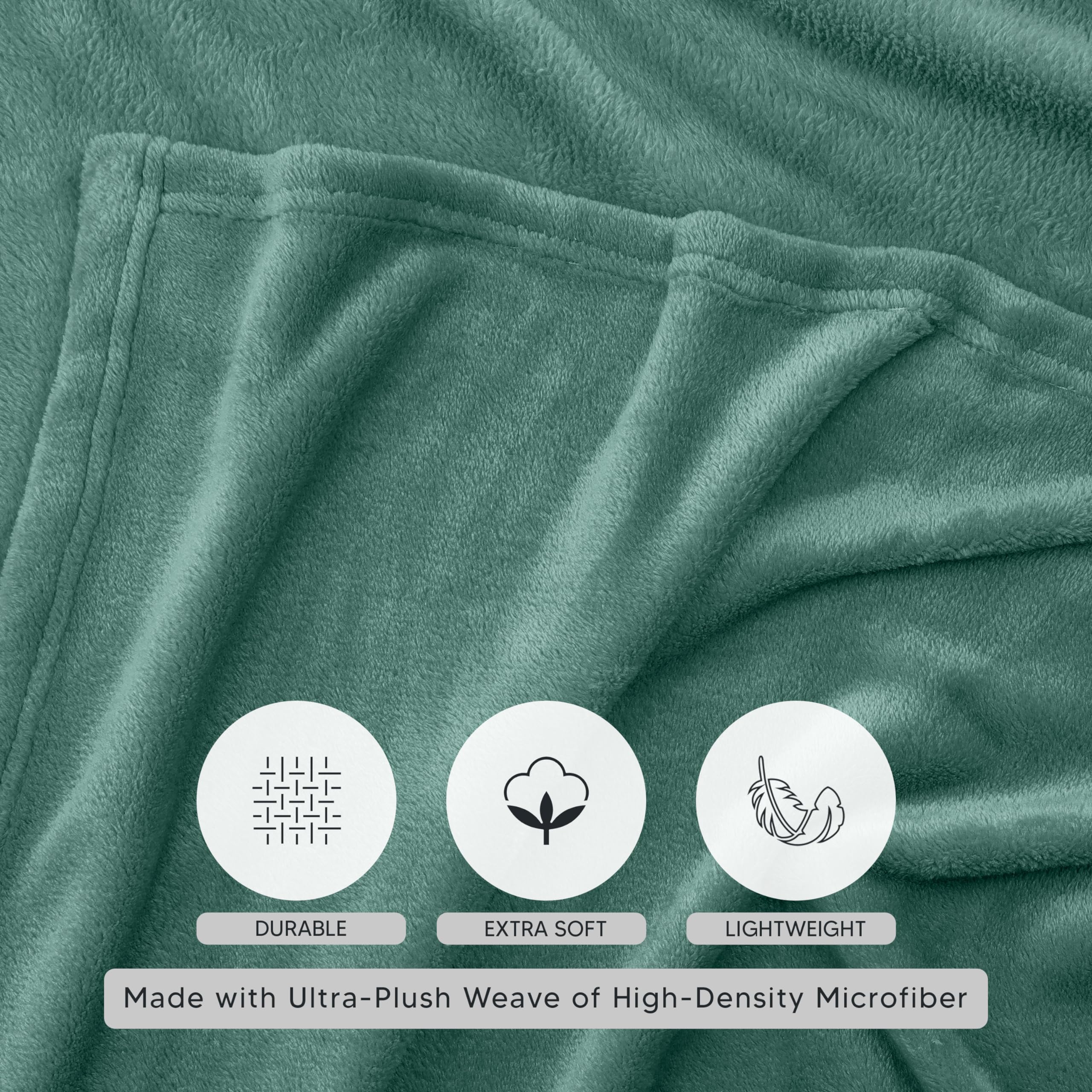 Foto 4 pulgar | Blanket Utopia Bedding, Forro Polar De Celadón, Tamaño King, 230 X 260 Cm - Venta Internacional.