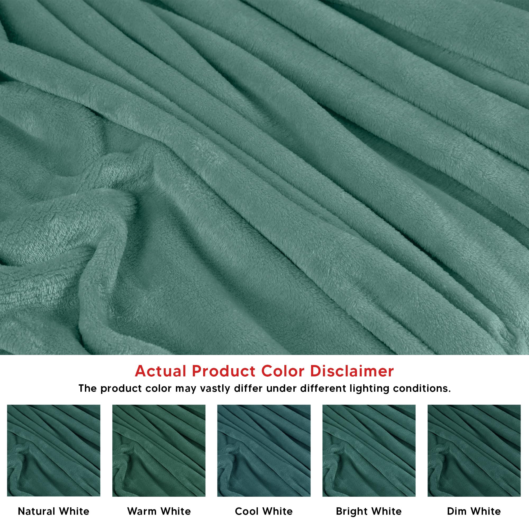 Foto 5 pulgar | Blanket Utopia Bedding, Forro Polar De Celadón, Tamaño King, 230 X 260 Cm - Venta Internacional.
