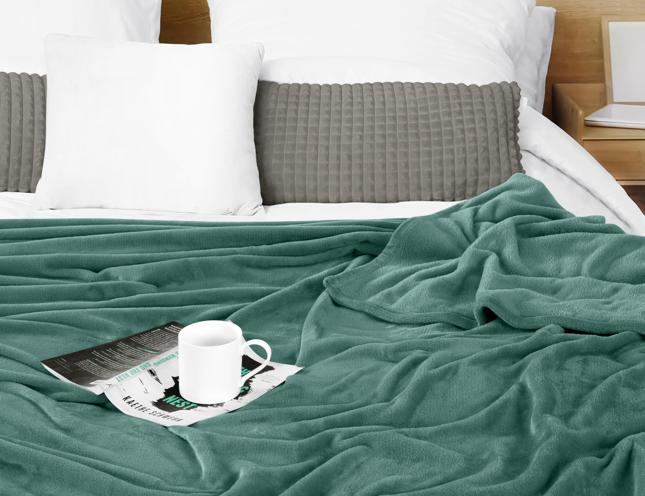 Foto 5 | Blanket Utopia Bedding, Forro Polar De Celadón, Tamaño King, 230 X 260 Cm - Venta Internacional.