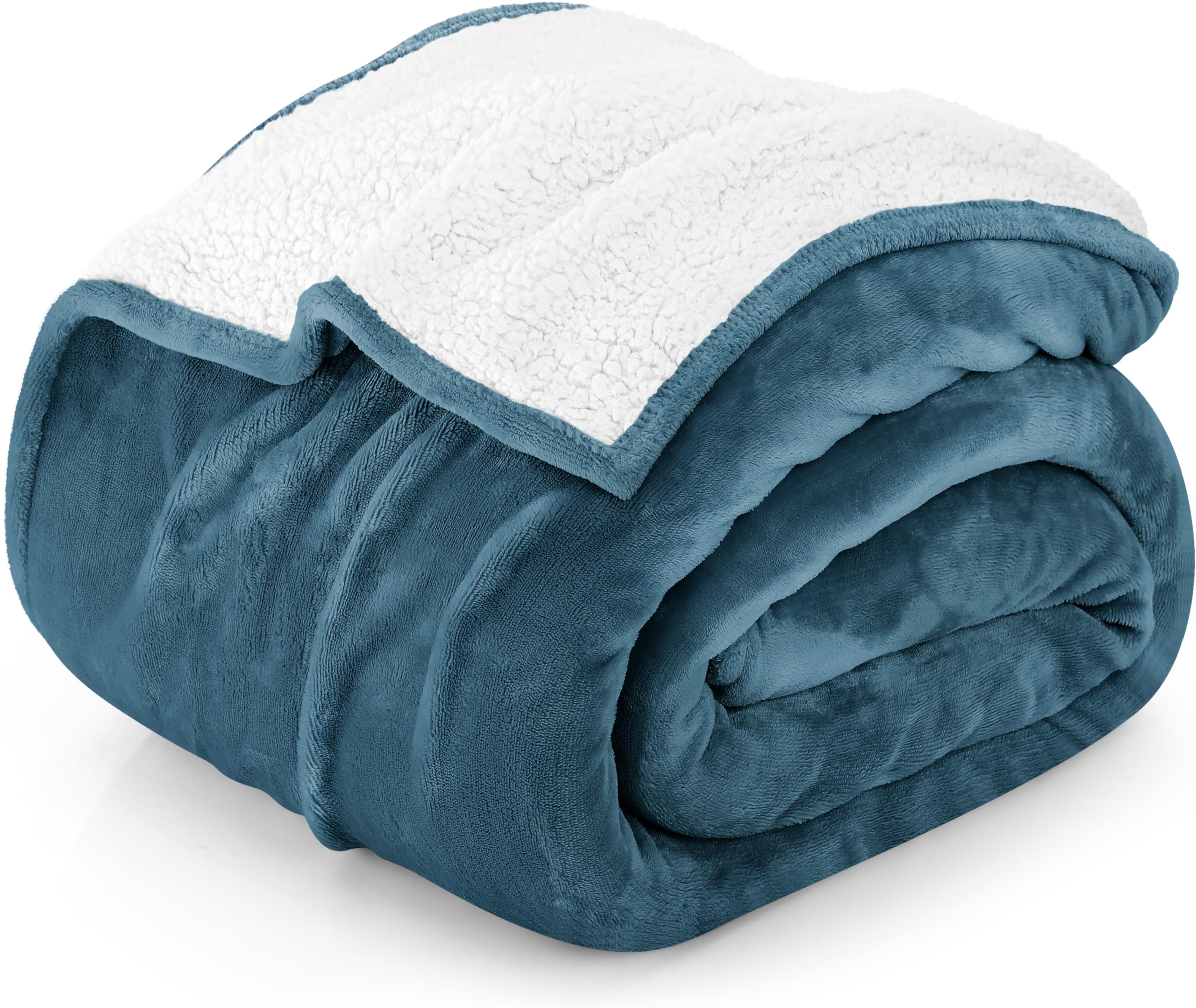 Manta Utopia Bedding Sherpa California King Stone Blue - Venta Internacional.