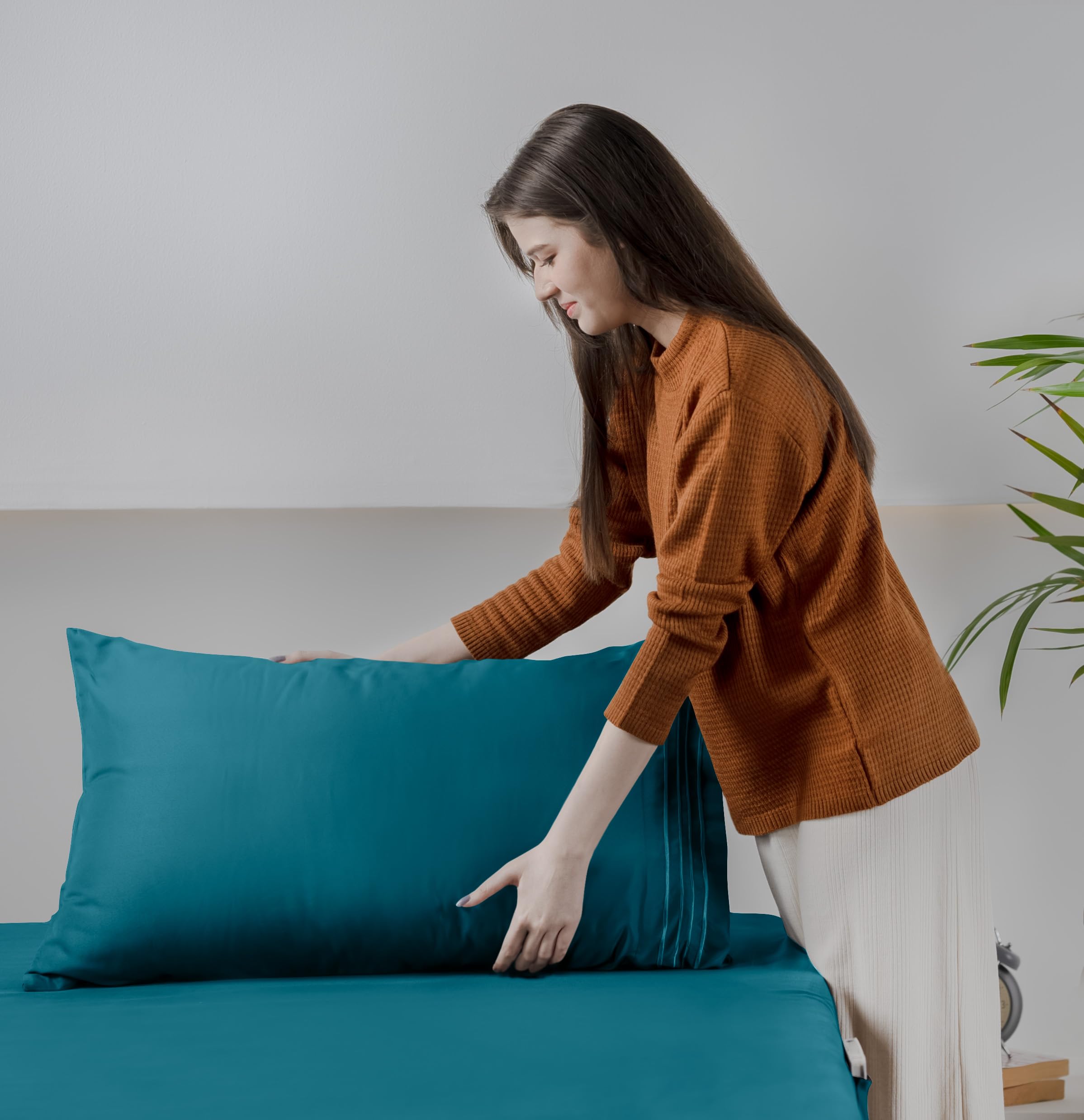 Foto 6 | Juego De Sábanas Utopia Bedding Queen De Microfibra, 4 Piezas, Azul Vaquero - Venta Internacional.