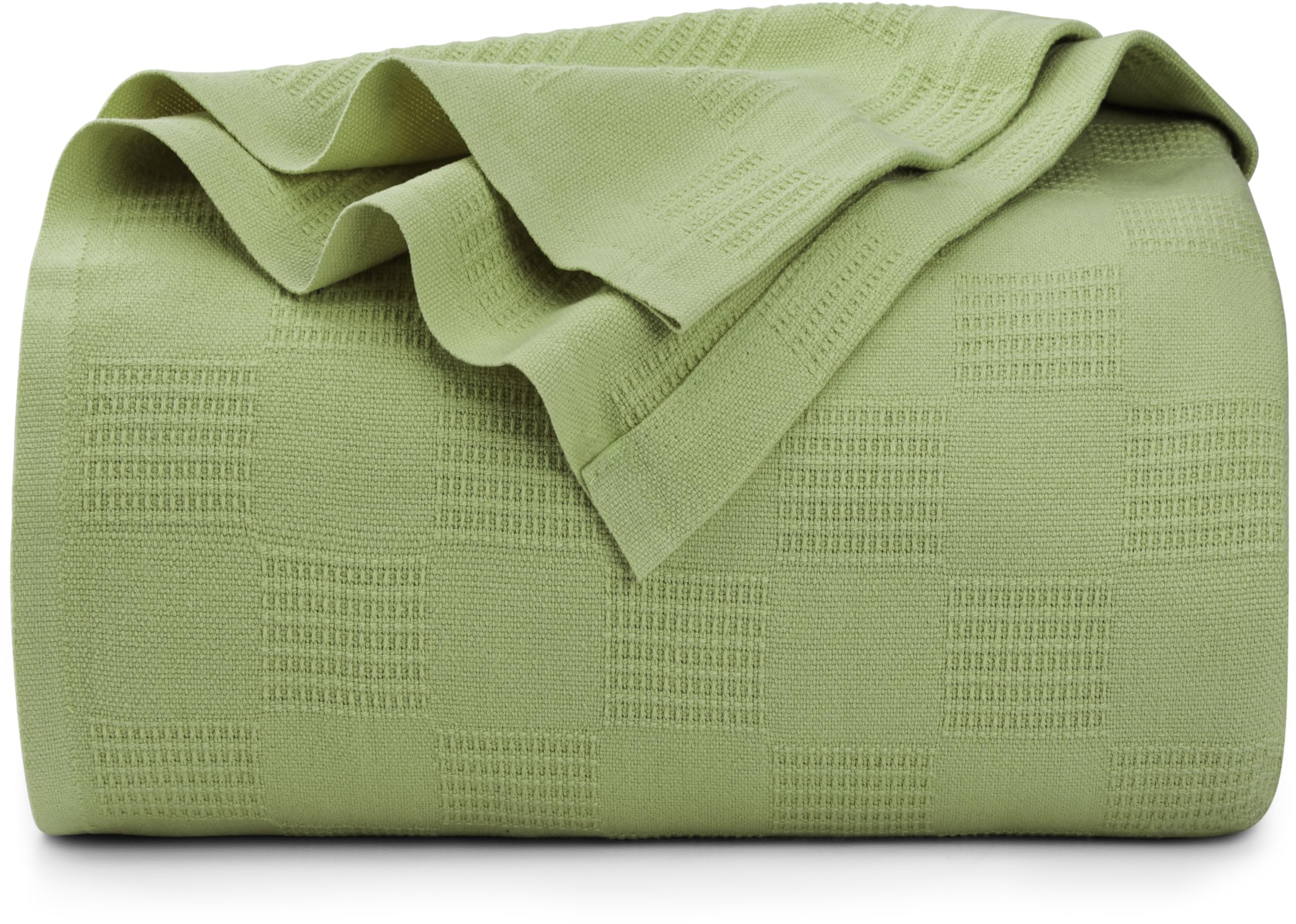 Ropa De Cama Blanket Utopia, 100% Algodón, Color Verde Salvia, Tamaño King, 230 X 275 Cm - Venta Internacional.