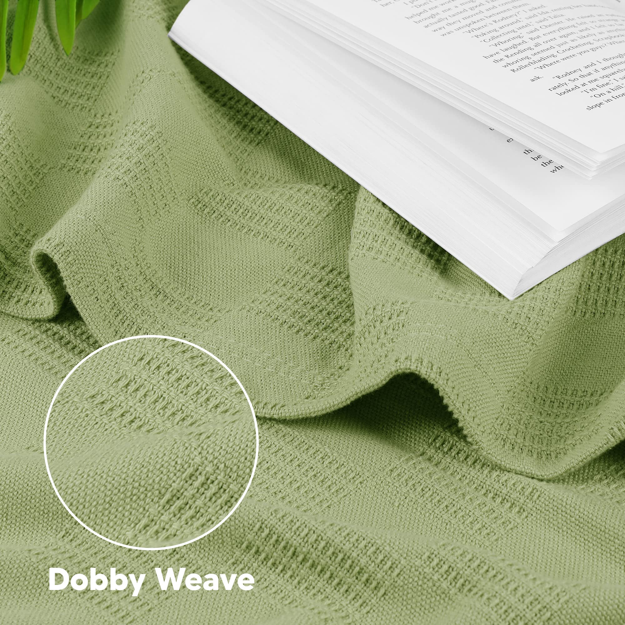 Foto 4 pulgar | Ropa De Cama Blanket Utopia, 100% Algodón, Color Verde Salvia, Tamaño King, 230 X 275 Cm - Venta Internacional.