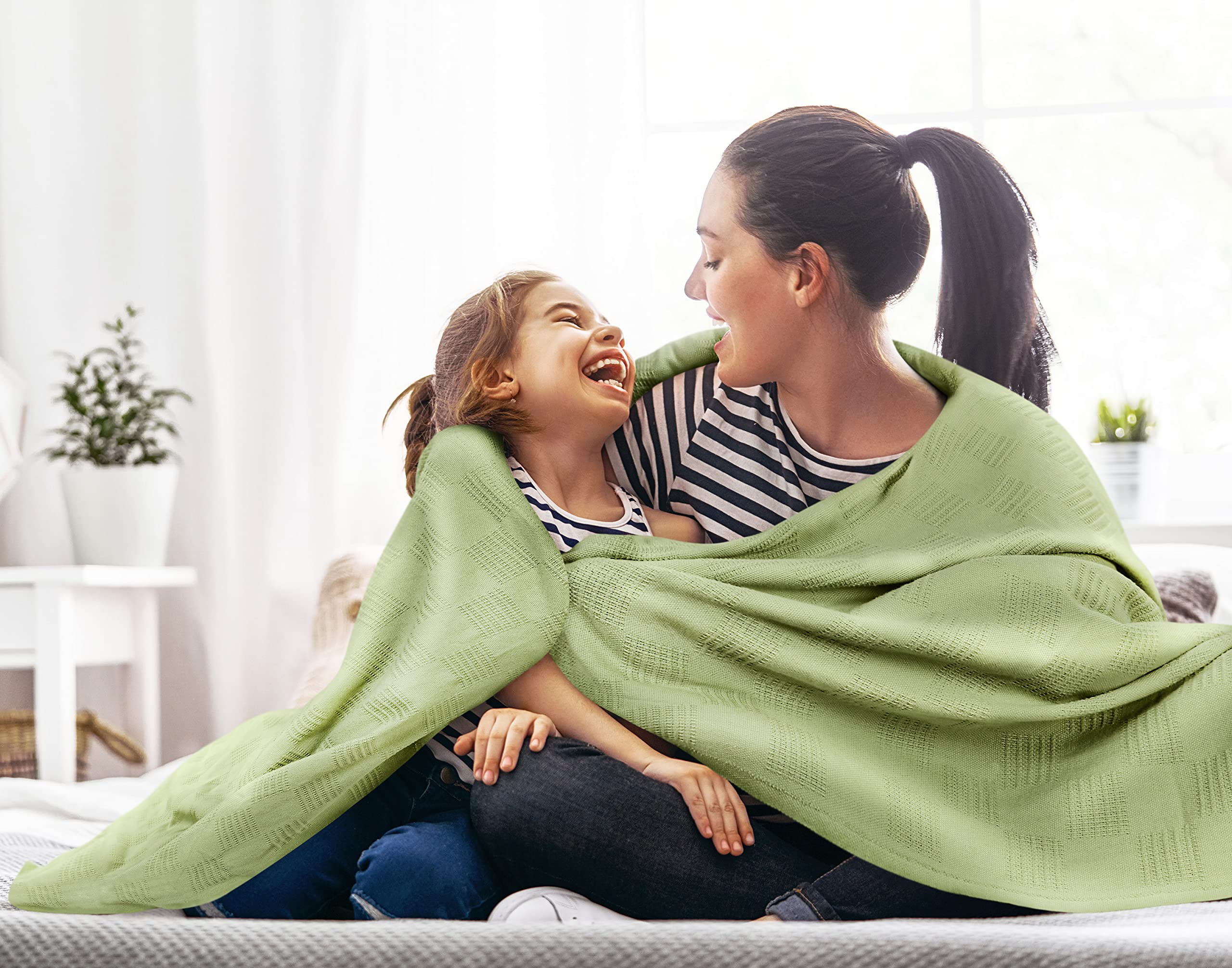 Foto 5 pulgar | Ropa De Cama Blanket Utopia, 100% Algodón, Color Verde Salvia, Tamaño King, 230 X 275 Cm - Venta Internacional.