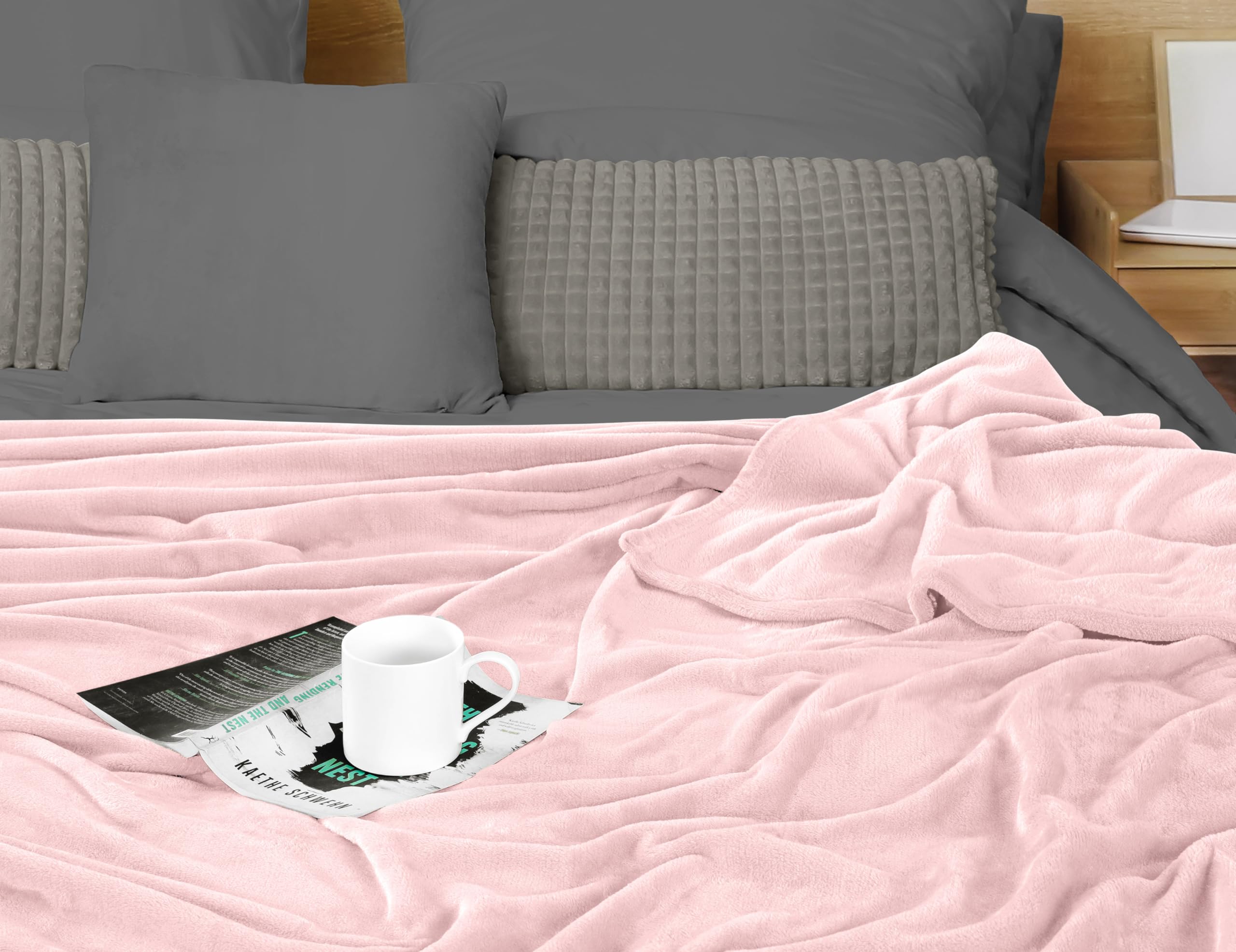 Foto 6 pulgar | Blanket Utopia Bedding, Forro Polar De Franela, Color Rosa, Tamaño King, 230 X 260 Cm - Venta Internacional.