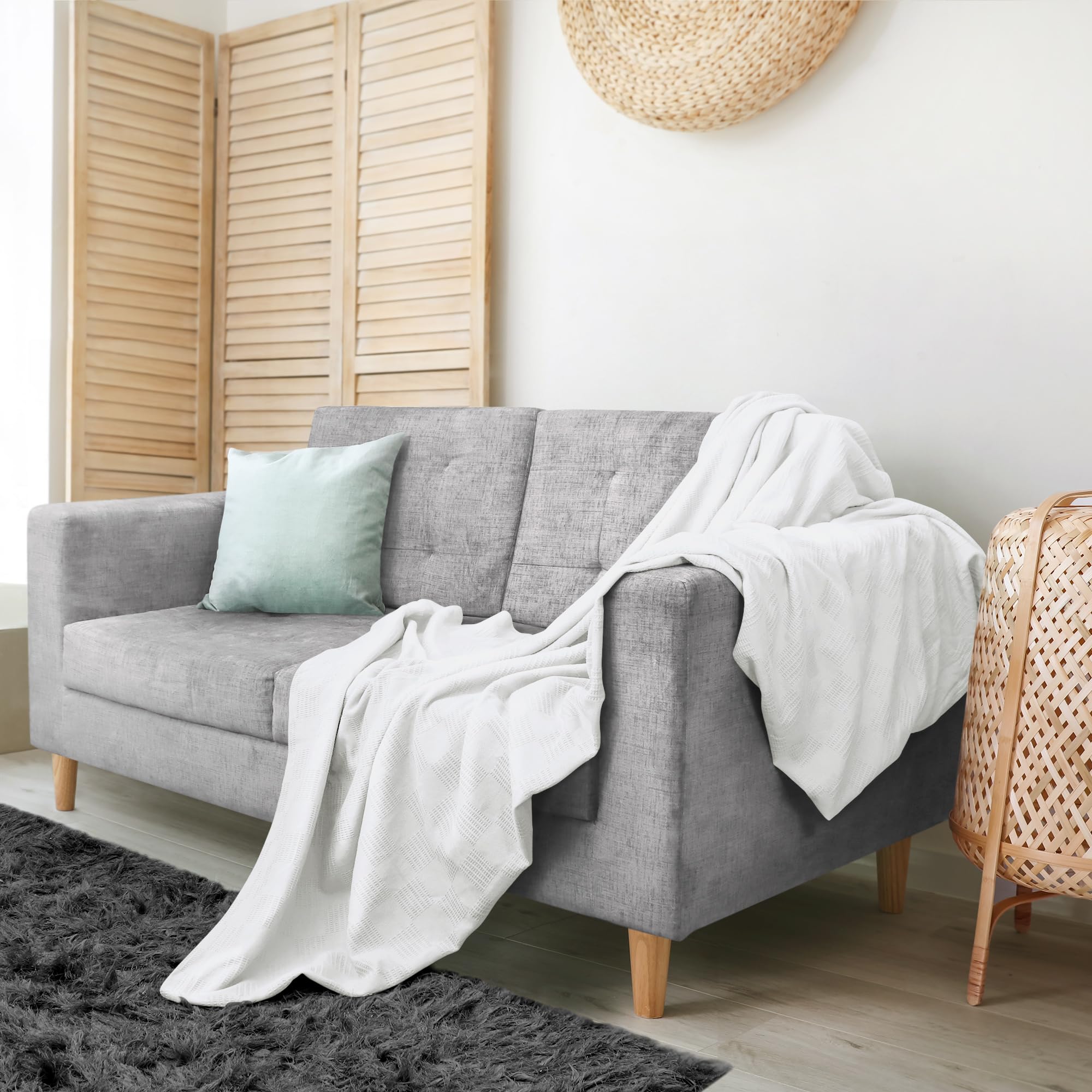 Foto 2 | Manta Blanket Utopia Bedding, 100% Algodón, 150 X 125 Cm - Venta Internacional.