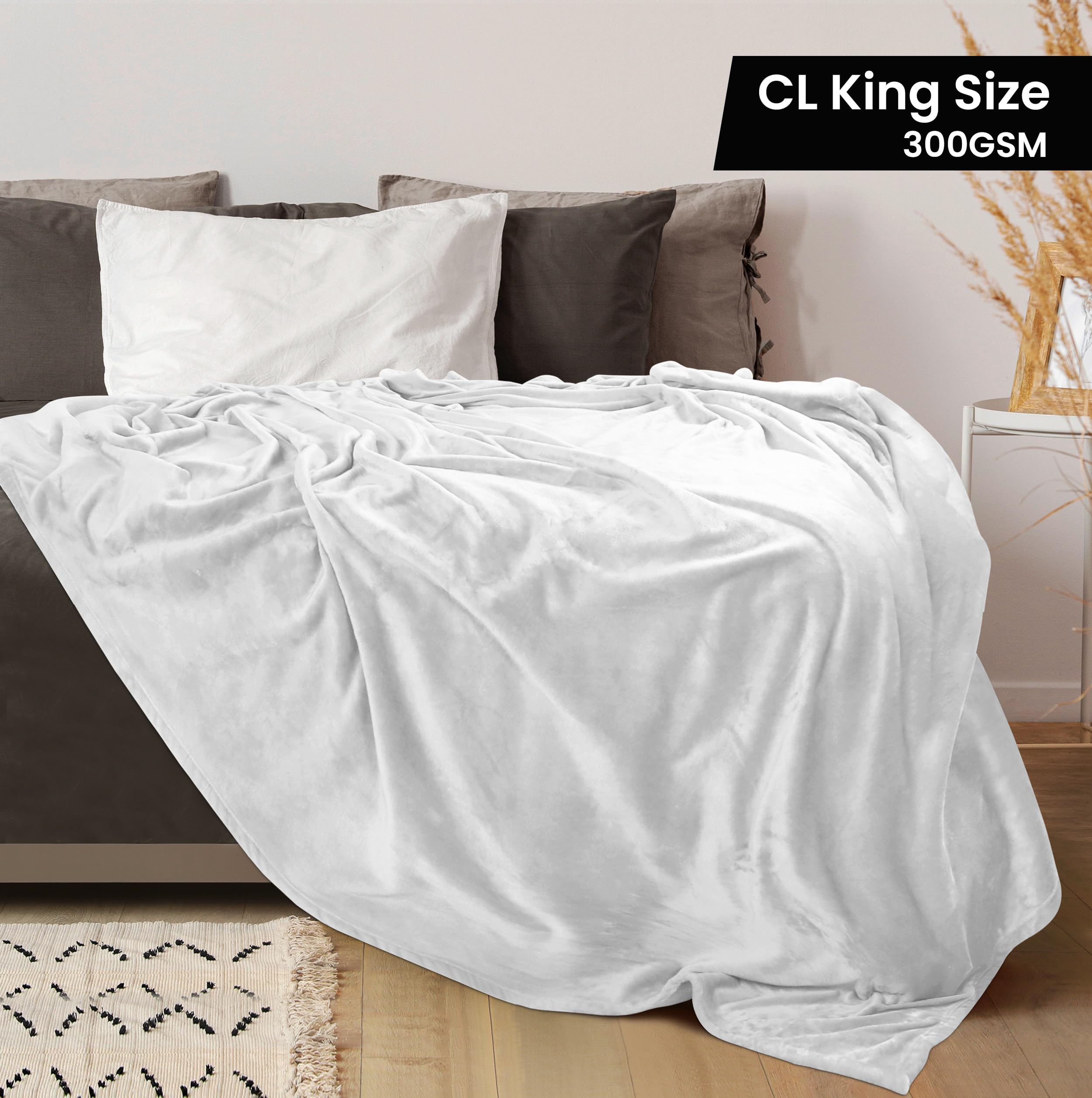 Foto 3 pulgar | Blanket Utopia - Forro Polar California King, Color Blanco, 300 G/m² - Venta Internacional.
