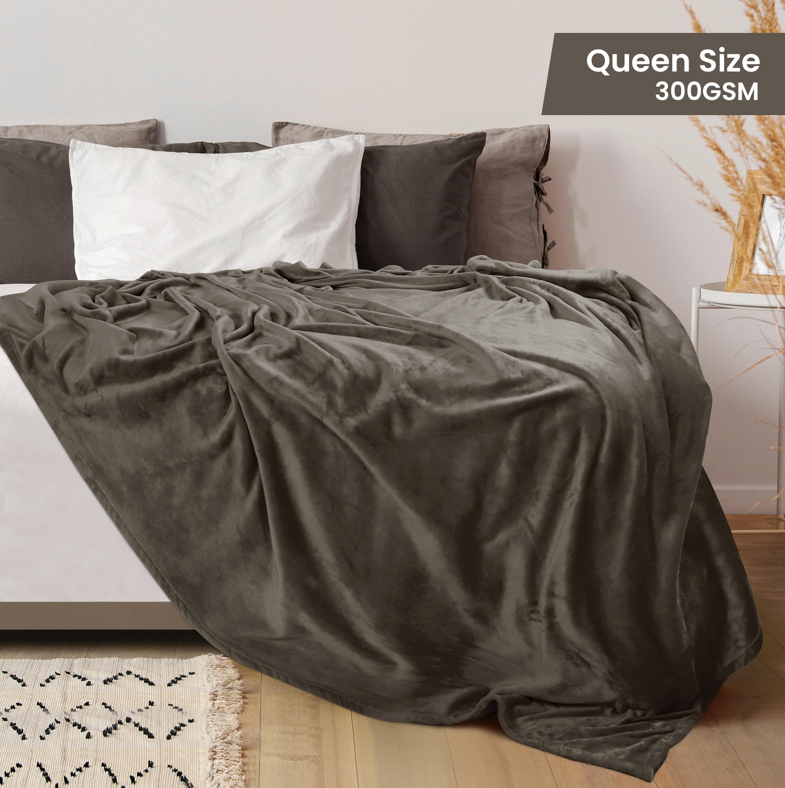 Foto 3 pulgar | Cama Polar Blanket Utopia, Tamaño Queen, Color Marrón, 300 G/m², Suave - Venta Internacional.