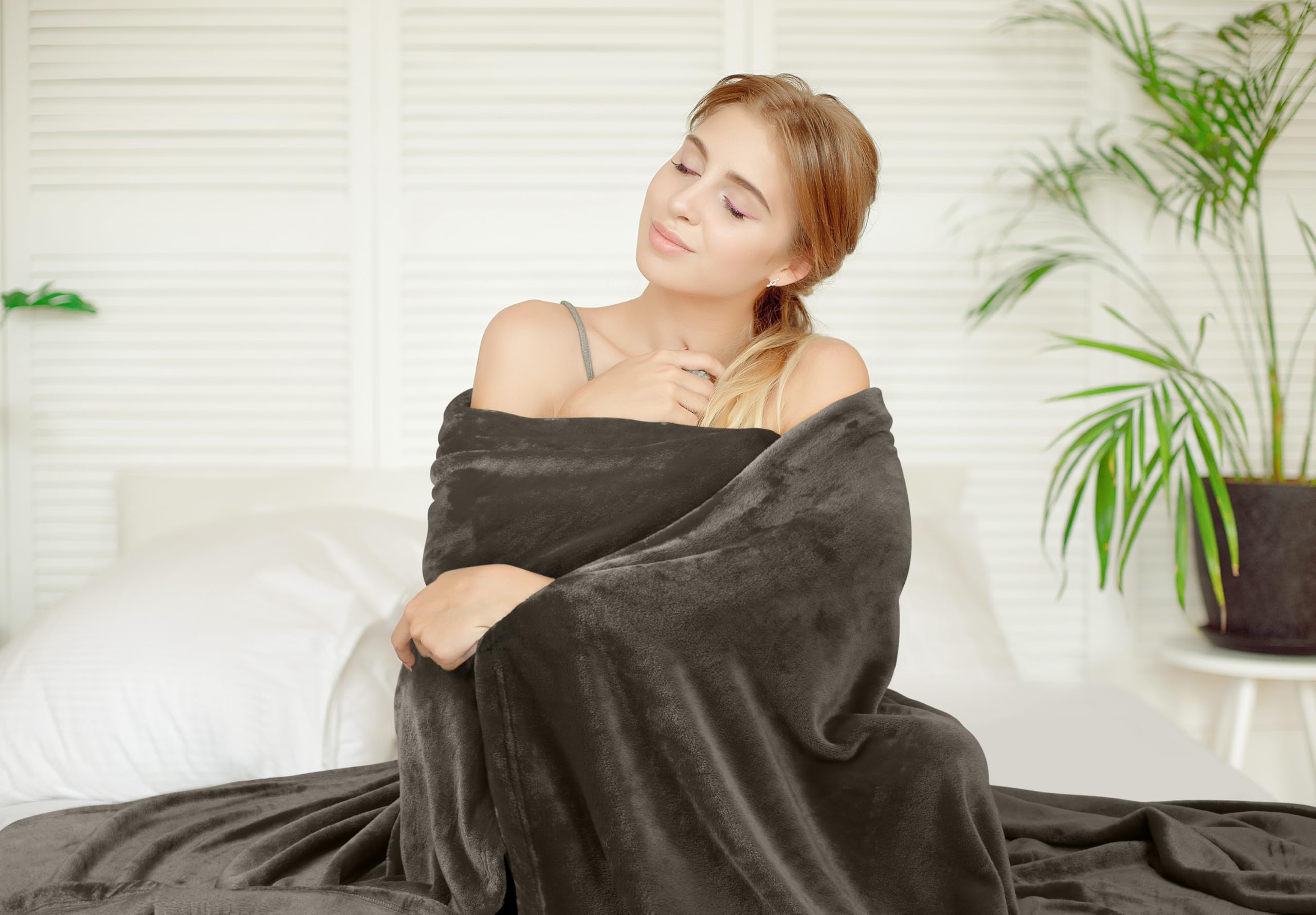 Foto 5 pulgar | Cama Polar Blanket Utopia, Tamaño Queen, Color Marrón, 300 G/m², Suave - Venta Internacional.