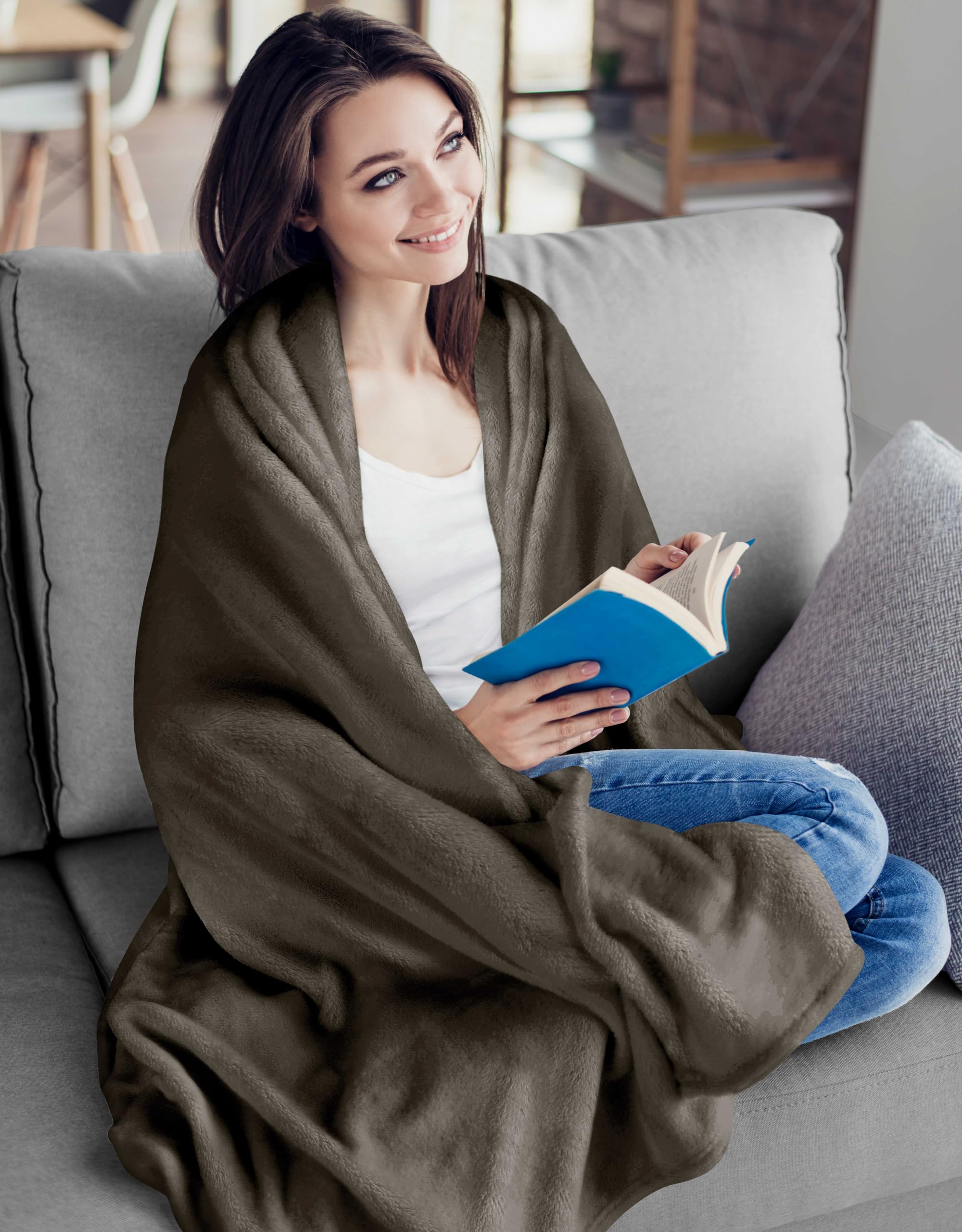 Foto 6 pulgar | Cama Polar Blanket Utopia, Tamaño Queen, Color Marrón, 300 G/m², Suave - Venta Internacional.