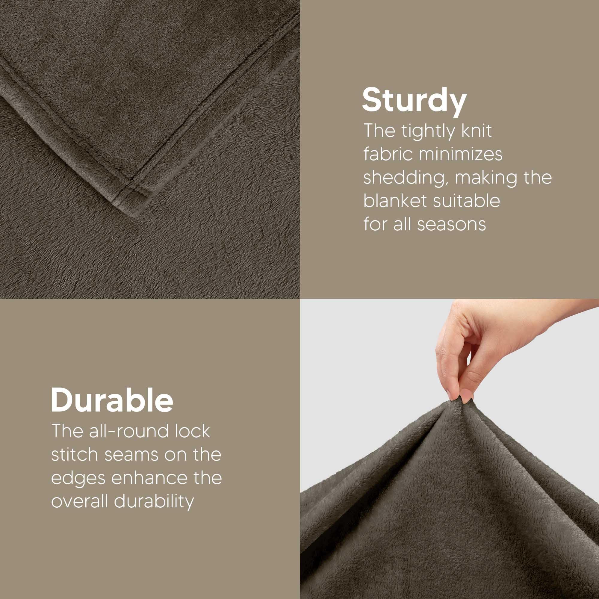 Foto 8 pulgar | Cama Polar Blanket Utopia, Tamaño Queen, Color Marrón, 300 G/m², Suave - Venta Internacional.