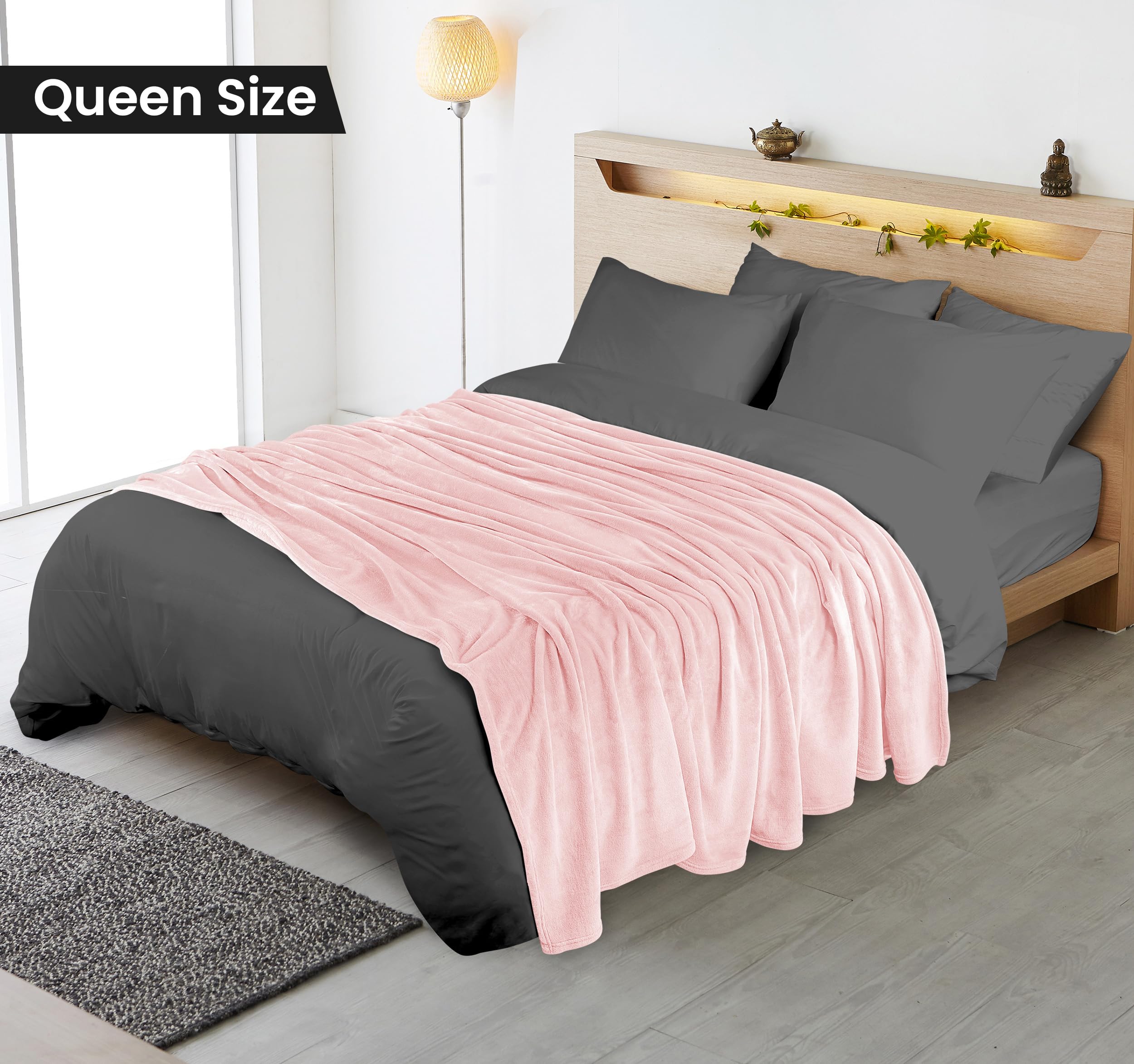 Foto 3 pulgar | Ropa De Cama Blanket Utopia, Forro Polar De Franela, Color Rosa, Tamaño Queen (230 X 230 Cm) - Venta Internacional.