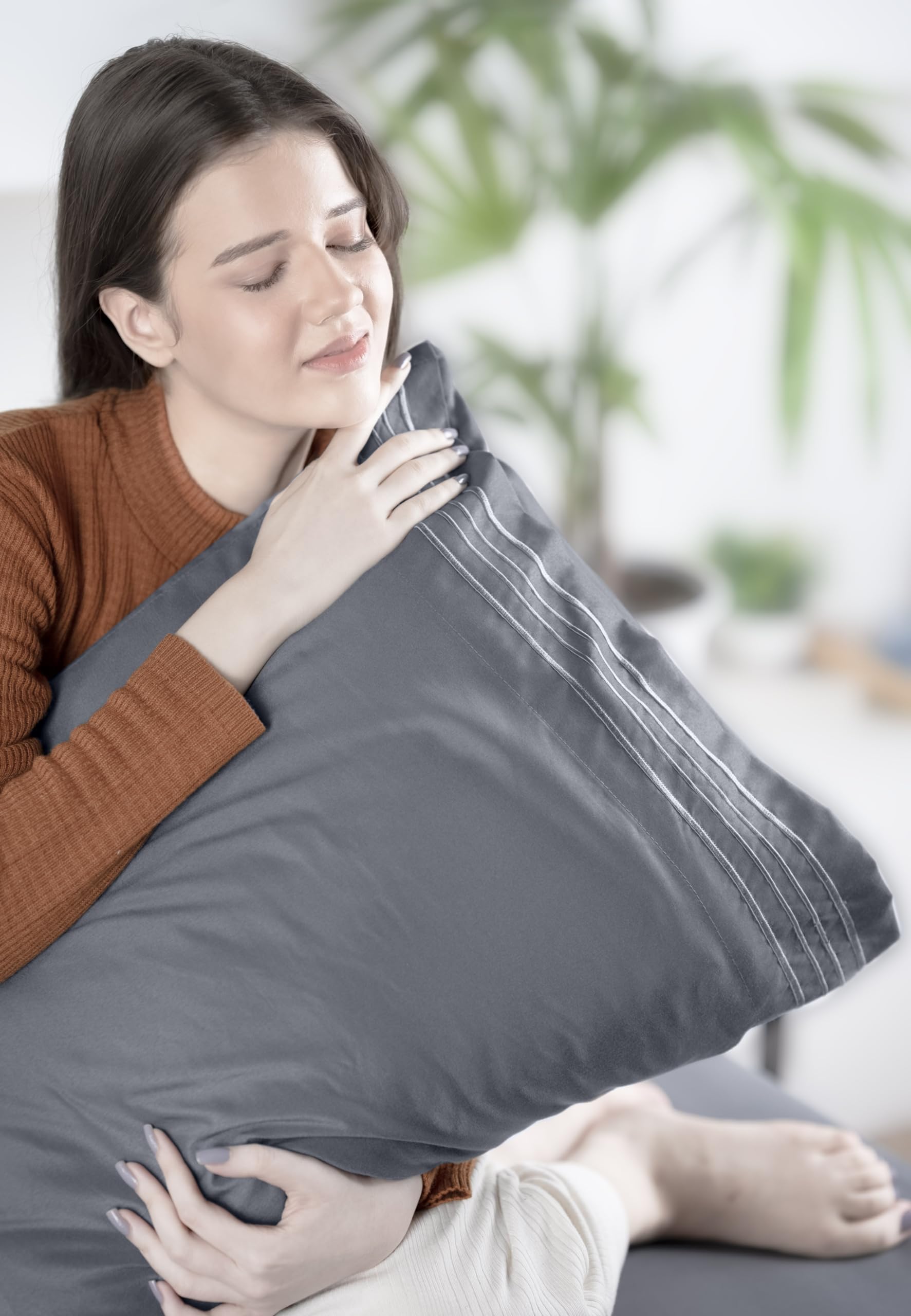 Foto 7 | Juego De Sábanas Utopia Bedding Queen Soft De Microfibra, 4 Piezas, Color Gris - Venta Internacional.