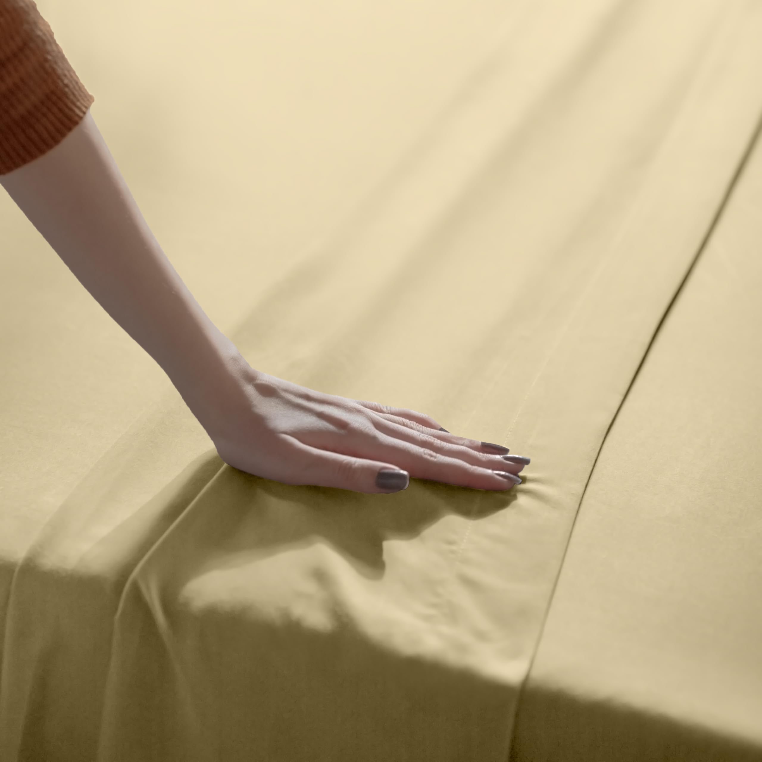 Foto 7 | Juego De Sábanas Utopia Bedding Queen Soft De Microfibra, 4 Piezas, Color Beige - Venta Internacional.