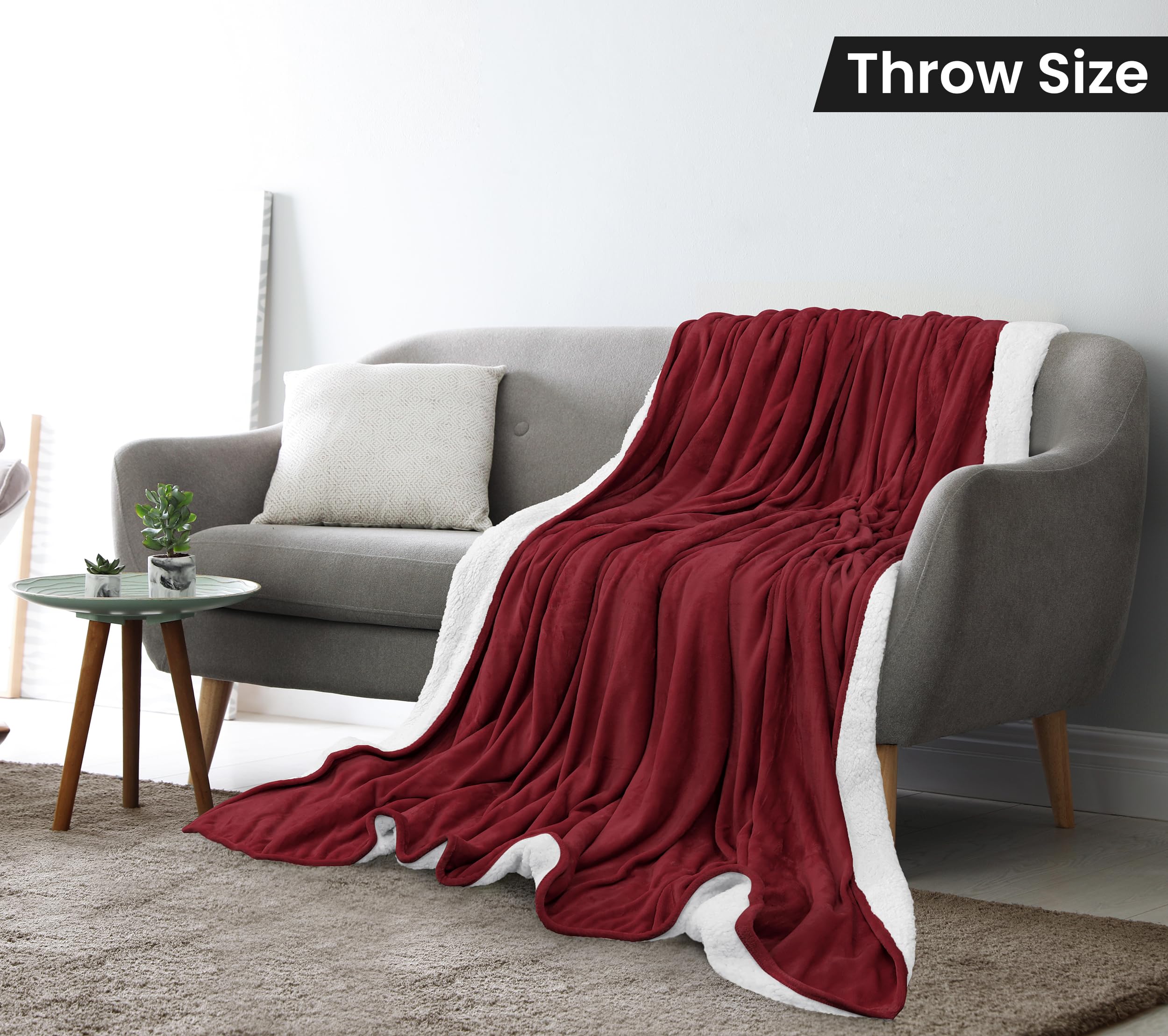 Foto 3 pulgar | Colcha Sherpa Blanket Utopia Bedding, Tamaño 127 X 152 Cm, Color Rojo - Venta Internacional.