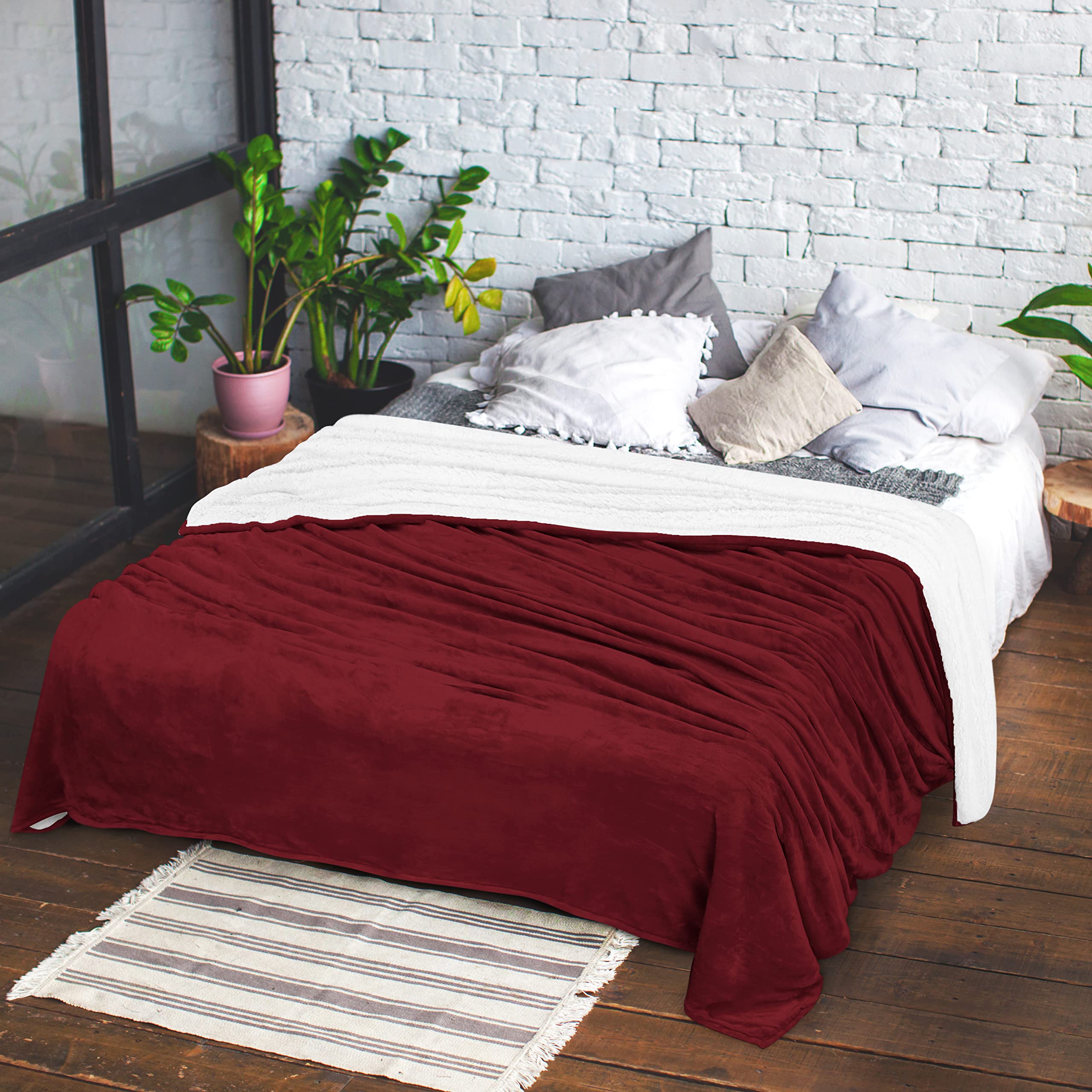Foto 7 pulgar | Colcha Sherpa Blanket Utopia Bedding, Tamaño 127 X 152 Cm, Color Rojo - Venta Internacional.