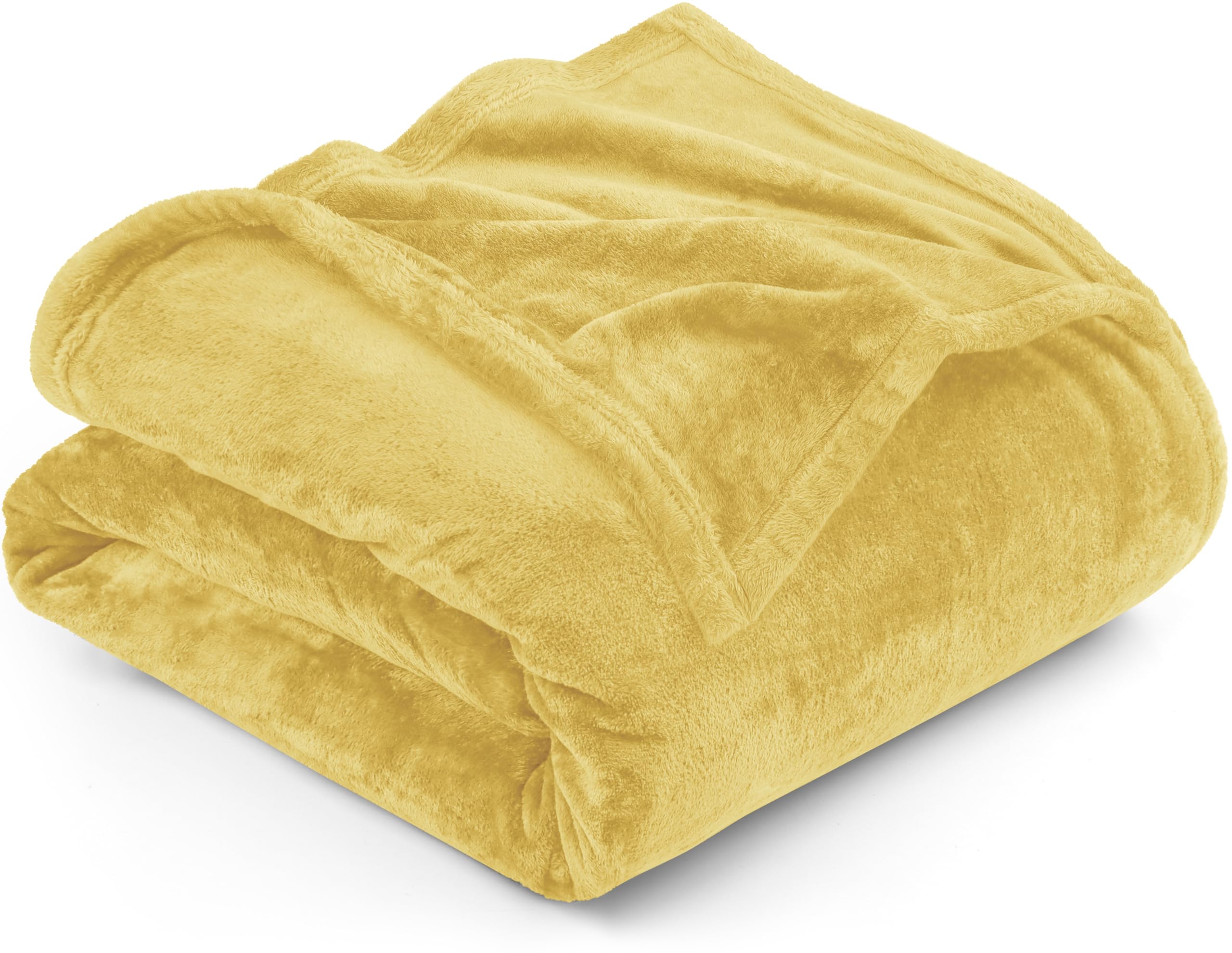 Cama Polar Blanket Utopia, Tamaño Queen, Color Amarillo, 300 G/m² - Venta Internacional.
