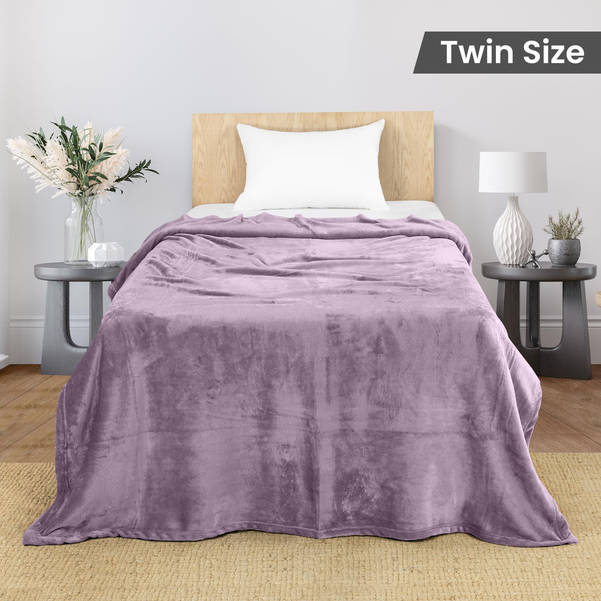 Foto 2 | Blanket Utopia Bedding, Forro Polar, Color Lila, Tamaño Doble, 150 X 230 Cm - Venta Internacional.