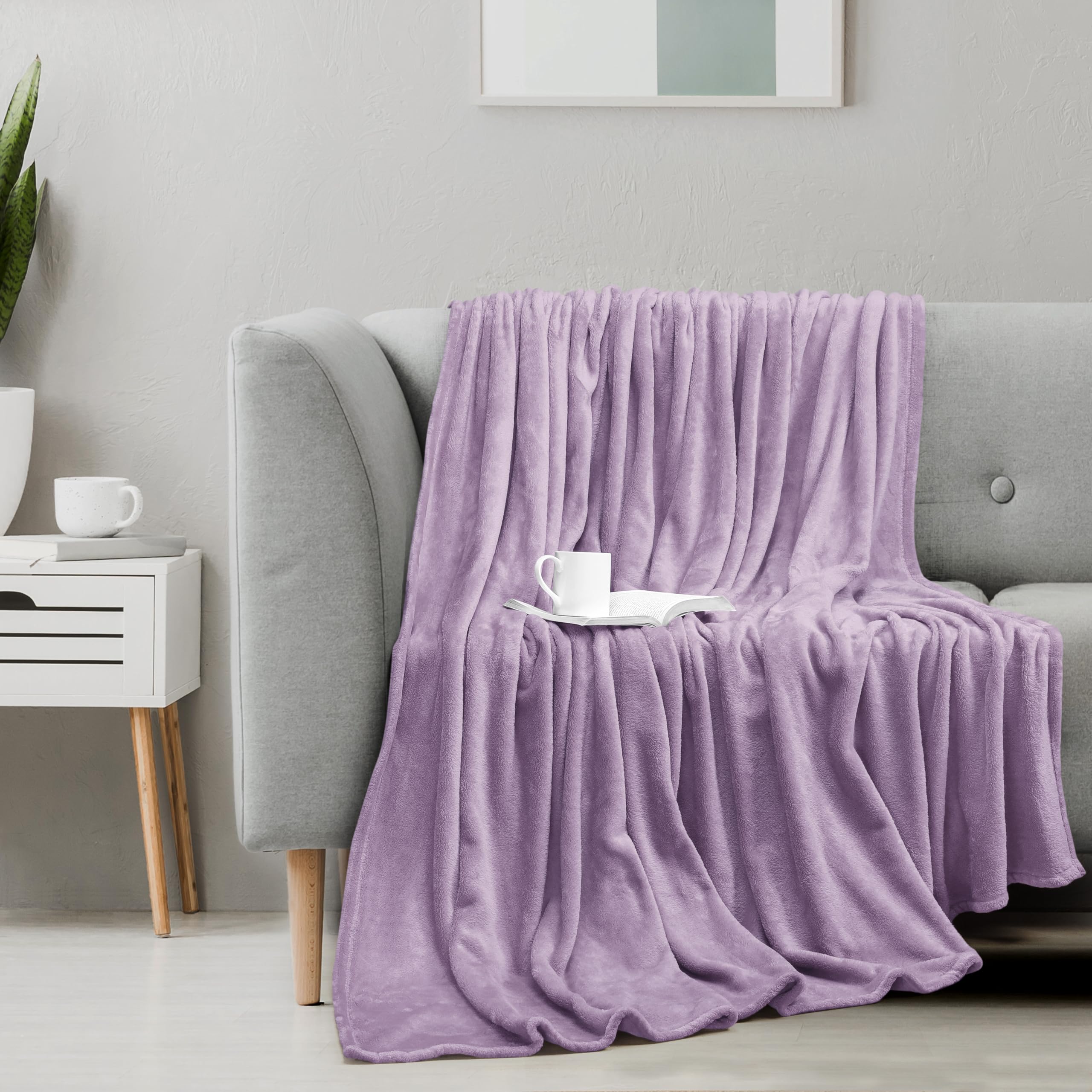 Foto 7 pulgar | Blanket Utopia Bedding, Forro Polar, Color Lila, Tamaño Doble, 150 X 230 Cm - Venta Internacional.