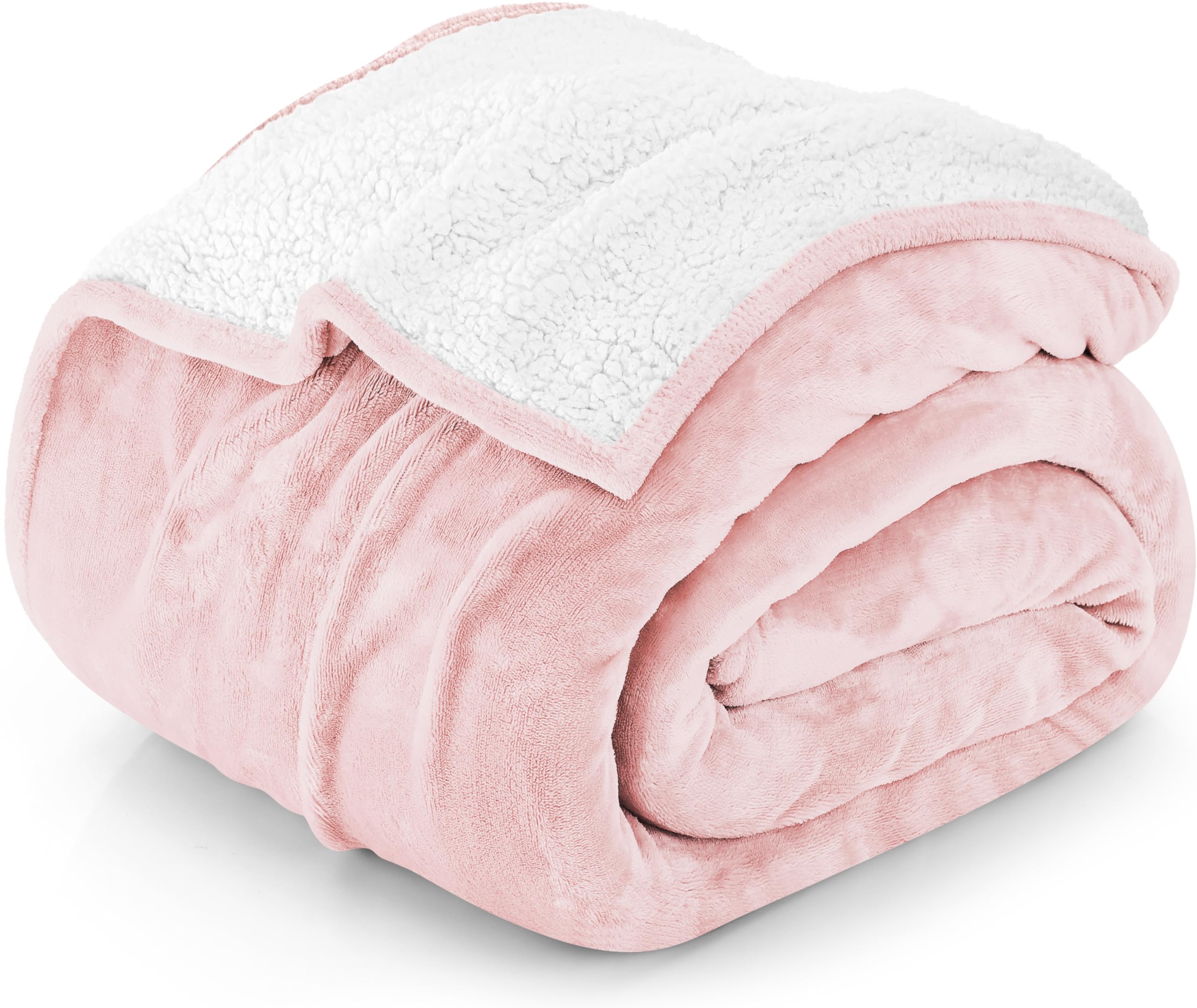 Colchón Utopia Sherpa Queen, Talla Queen, Color Rosa, 228 X 228 Cm - Venta Internacional.