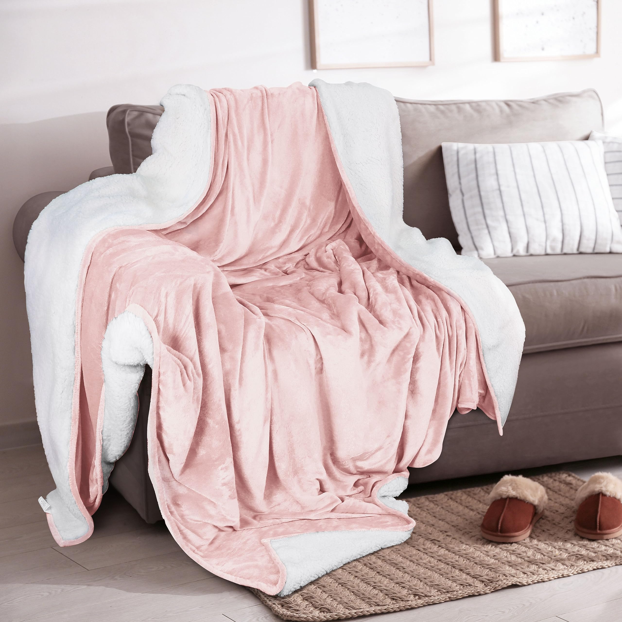 Foto 6 pulgar | Colchón Utopia Sherpa Queen, Talla Queen, Color Rosa, 228 X 228 Cm - Venta Internacional.
