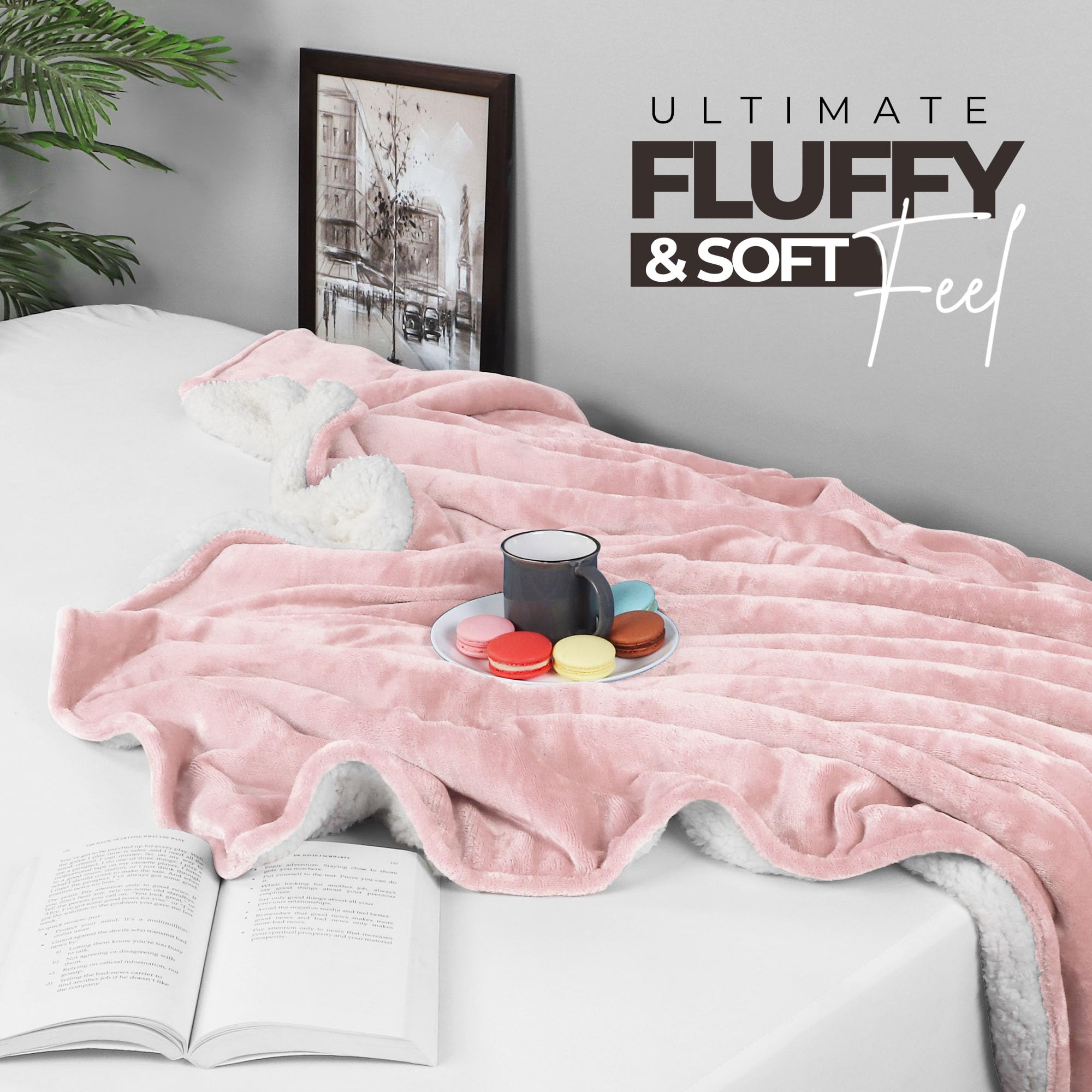 Foto 7 pulgar | Colchón Utopia Sherpa Queen, Talla Queen, Color Rosa, 228 X 228 Cm - Venta Internacional.