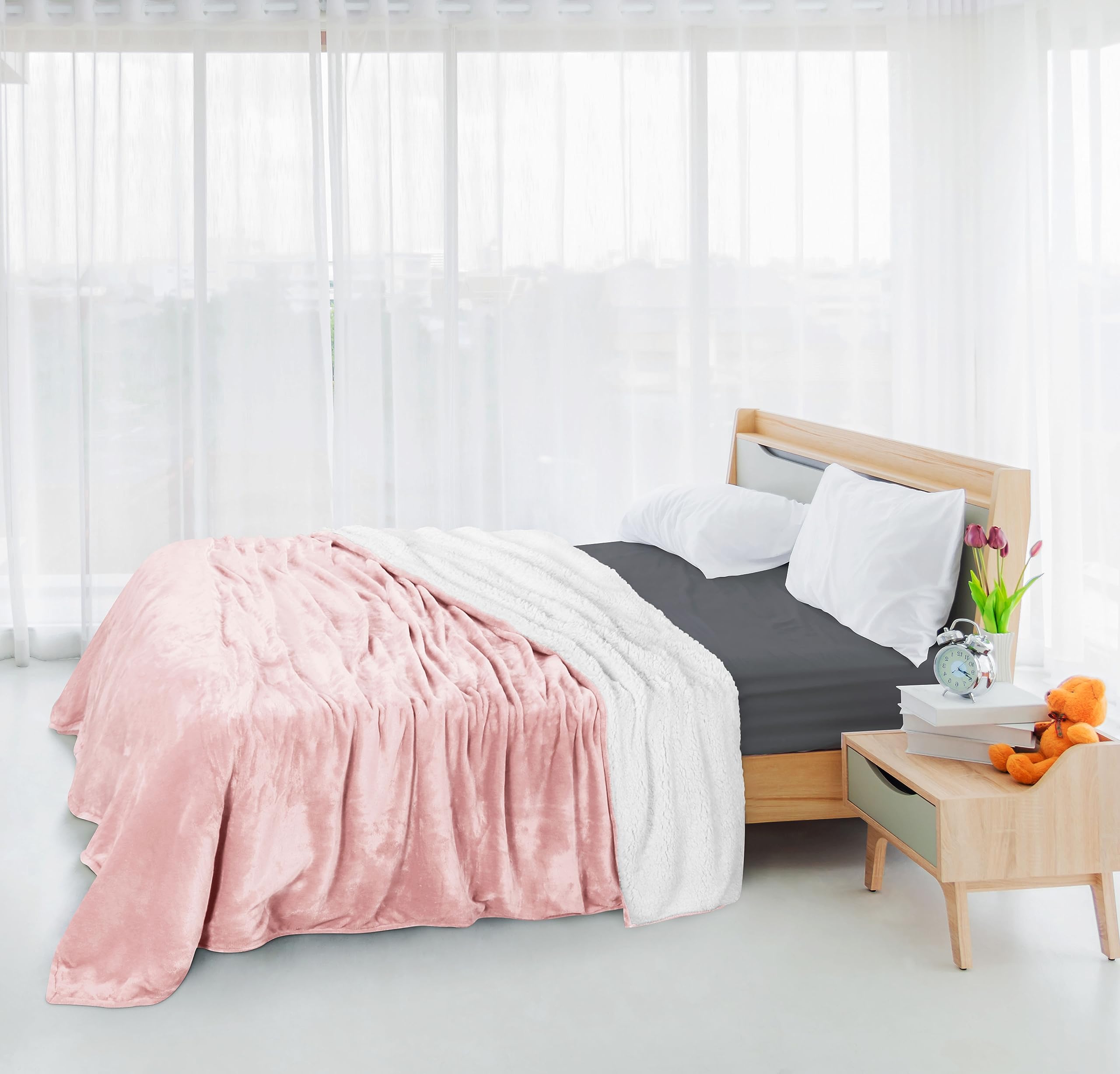 Foto 8 pulgar | Colchón Utopia Sherpa Queen, Talla Queen, Color Rosa, 228 X 228 Cm - Venta Internacional.