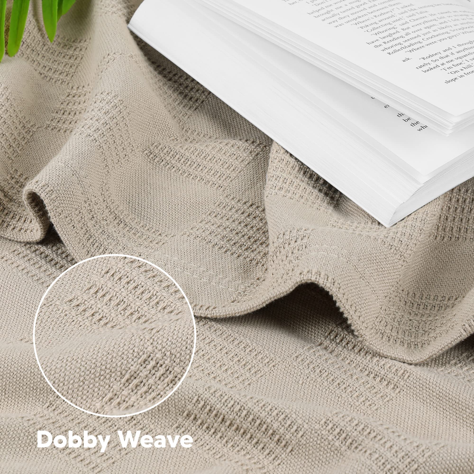 Foto 4 pulgar | Manta Blanket Utopia Bedding, Color Caqui, 100% Algodón, 150 X 125 Cm - Venta Internacional.