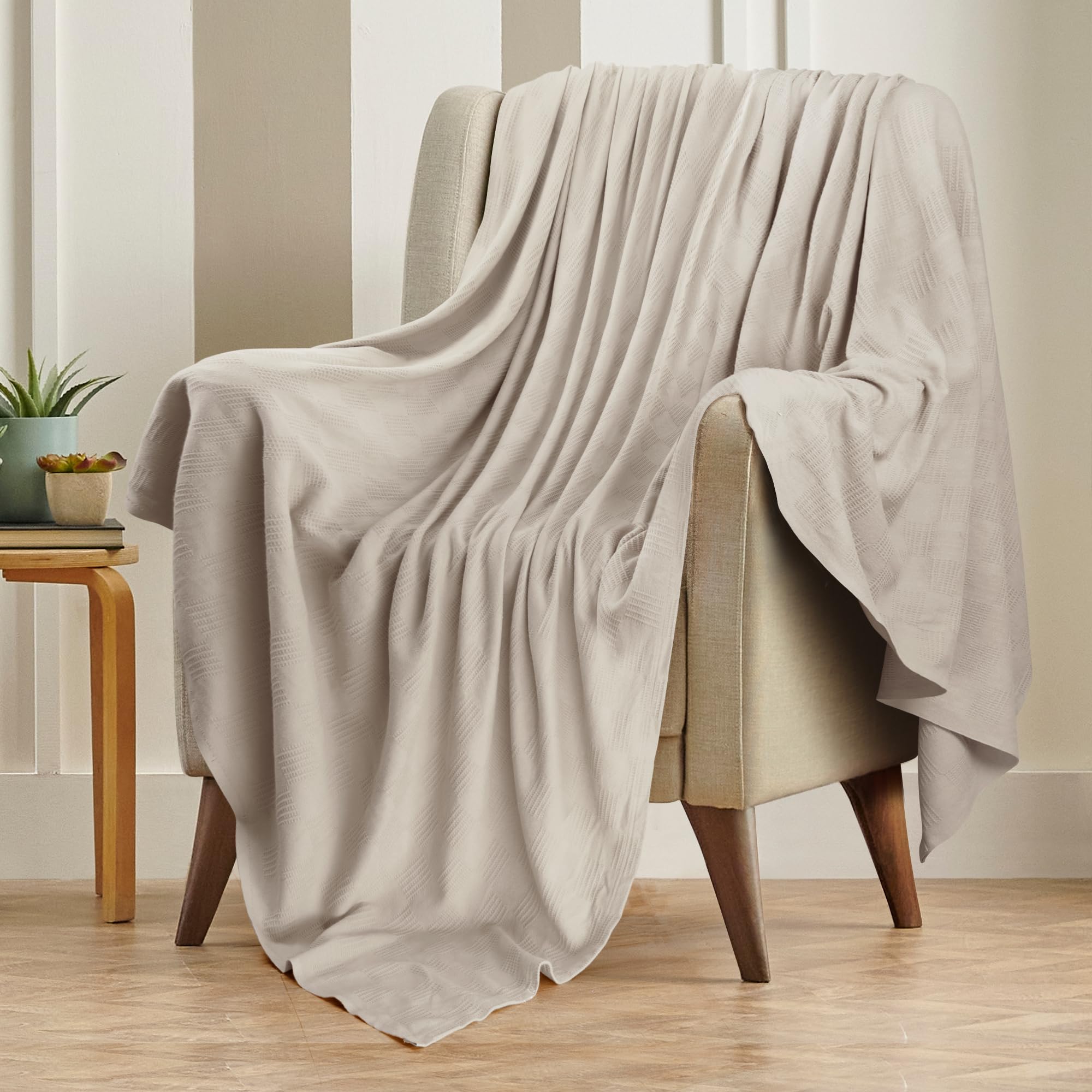 Foto 6 pulgar | Manta Blanket Utopia Bedding, Color Caqui, 100% Algodón, 150 X 125 Cm - Venta Internacional.