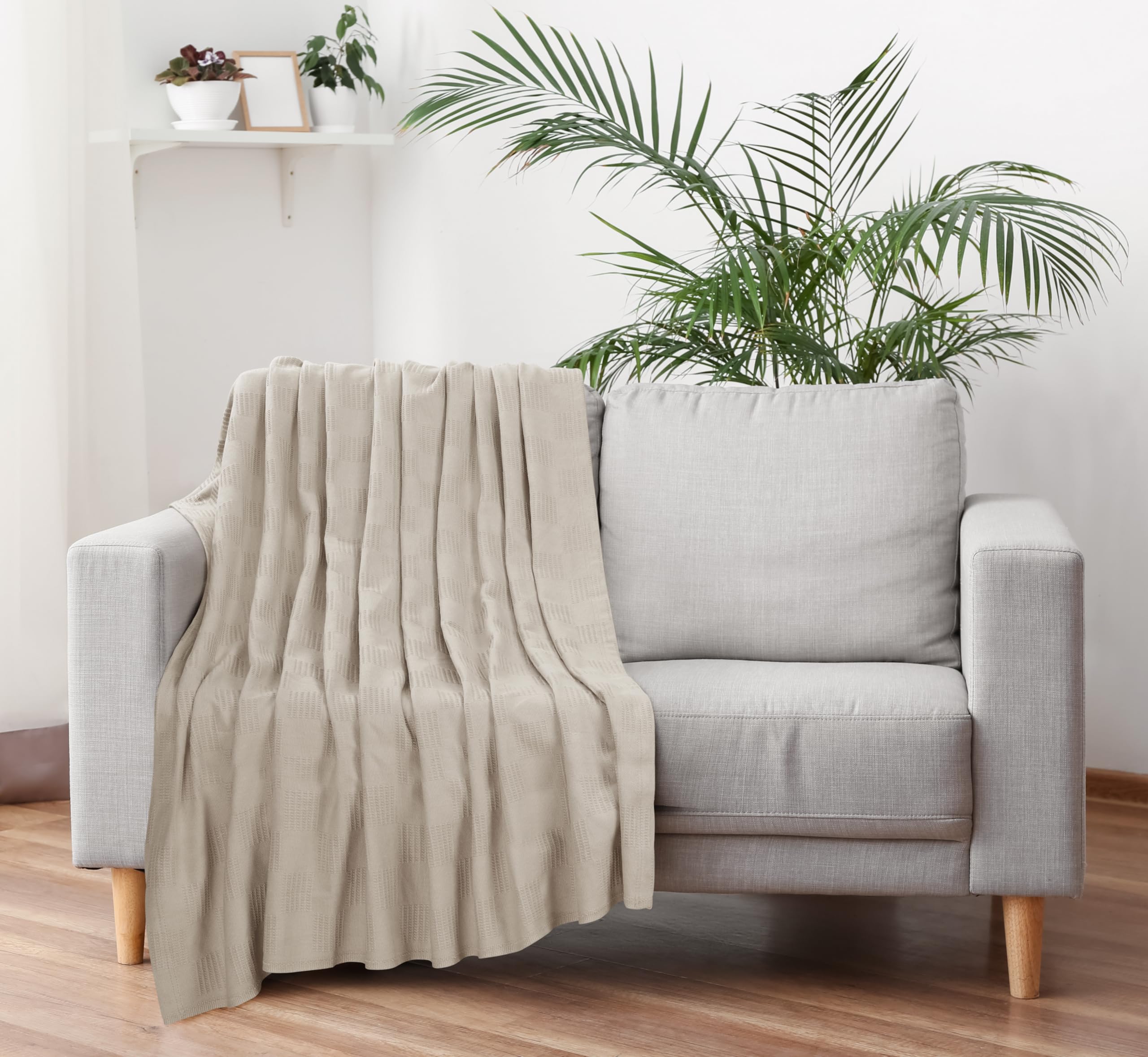 Foto 7 pulgar | Manta Blanket Utopia Bedding, Color Caqui, 100% Algodón, 150 X 125 Cm - Venta Internacional.