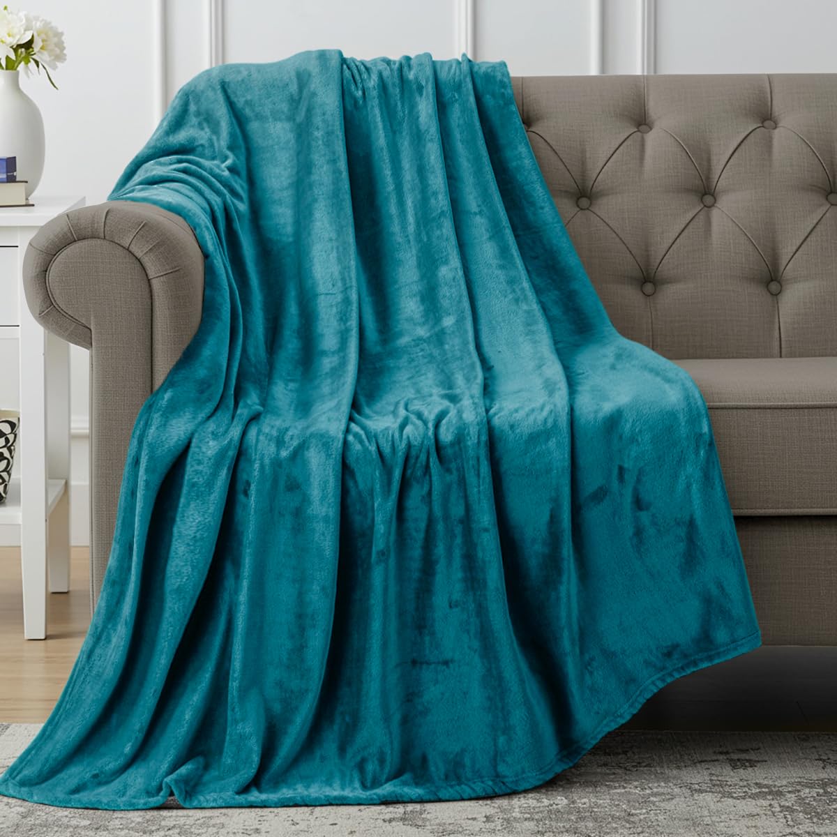 Manta Polar Blanket Utopia Bedding Xl, Color Turquesa, 300 G/m² - Venta Internacional.