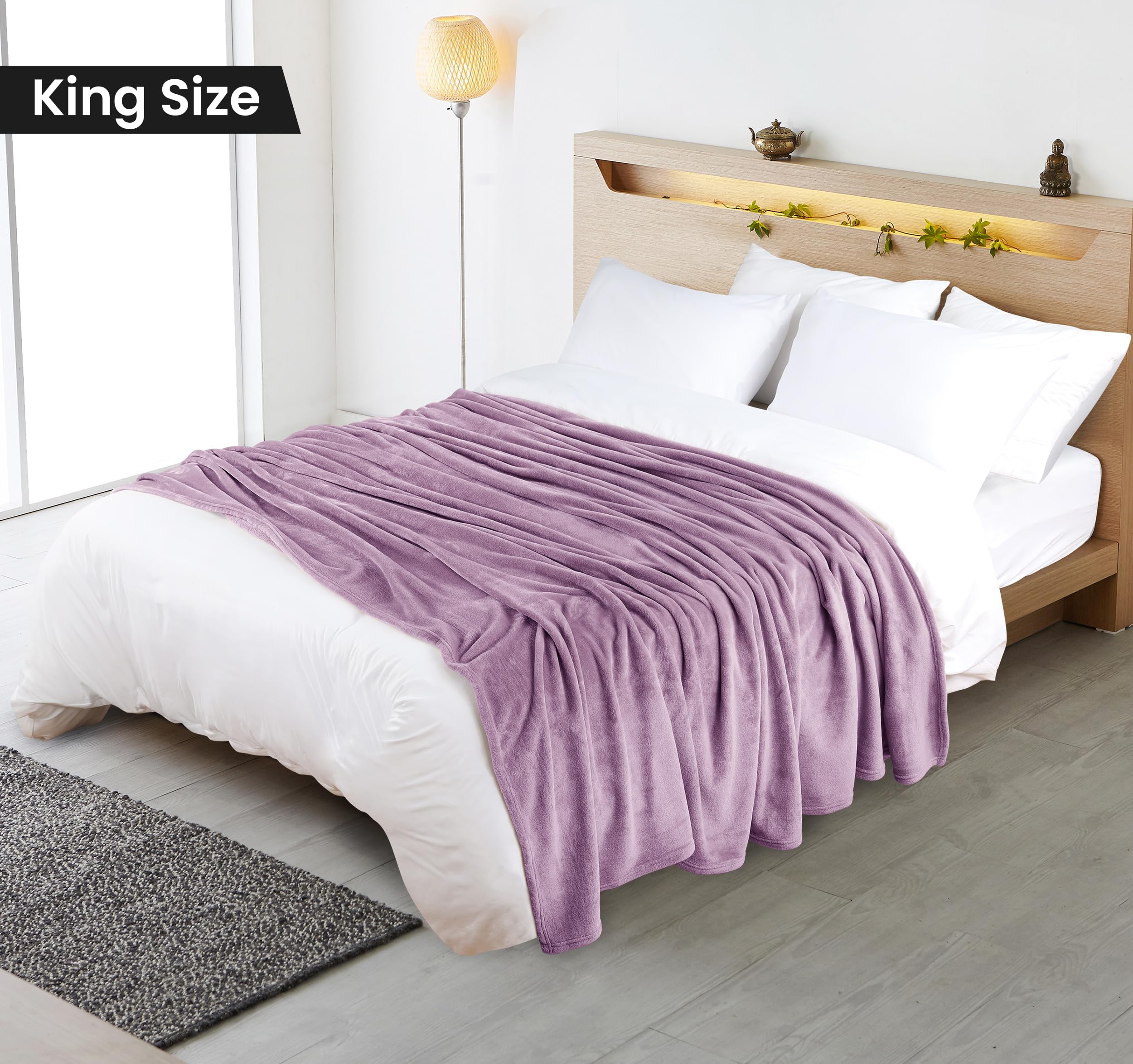 Foto 3 pulgar | Manta Utopia Bedding, Forro Polar, Tamaño King, 230 X 260 Cm, Color Lila - Venta Internacional.