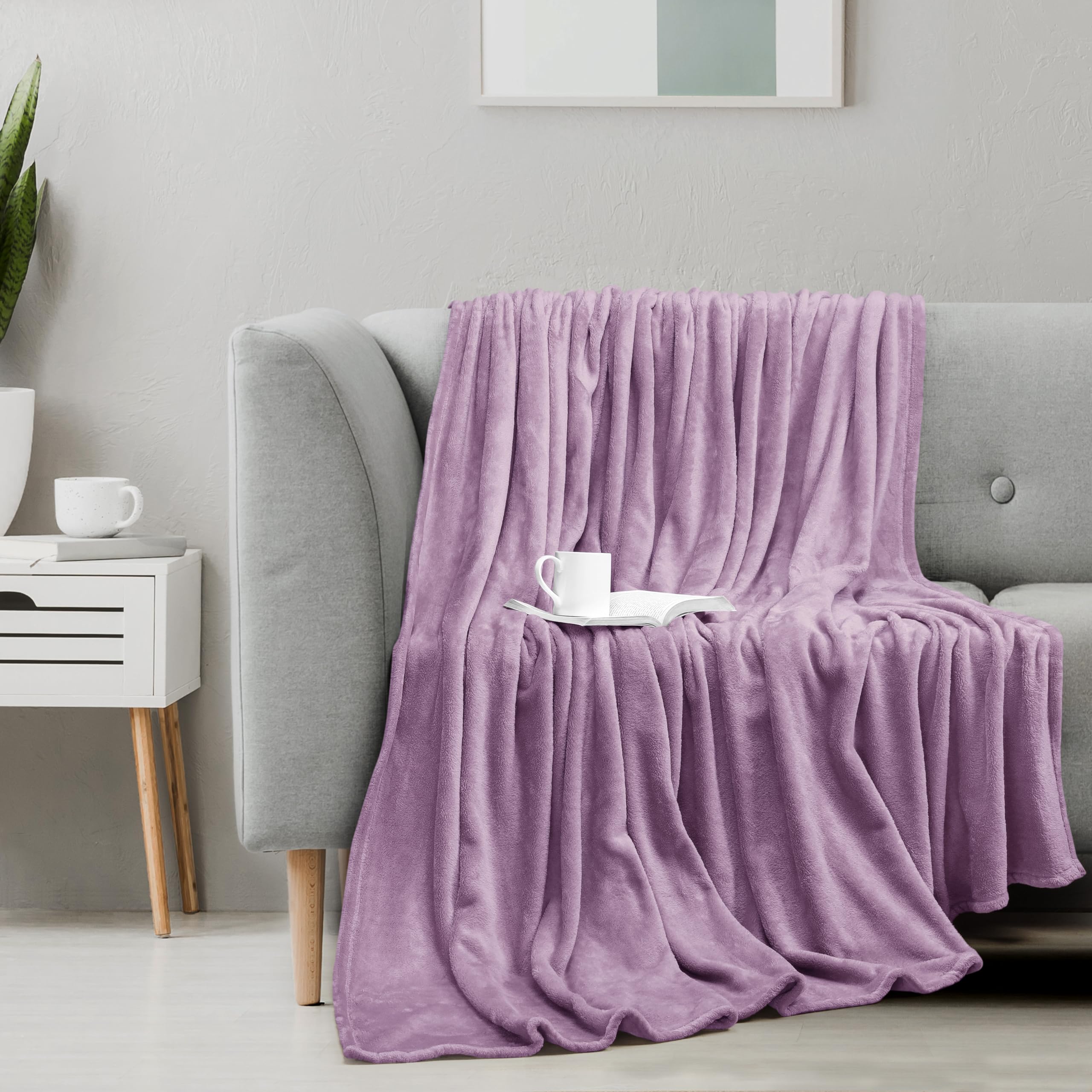 Foto 7 pulgar | Manta Utopia Bedding, Forro Polar, Tamaño King, 230 X 260 Cm, Color Lila - Venta Internacional.