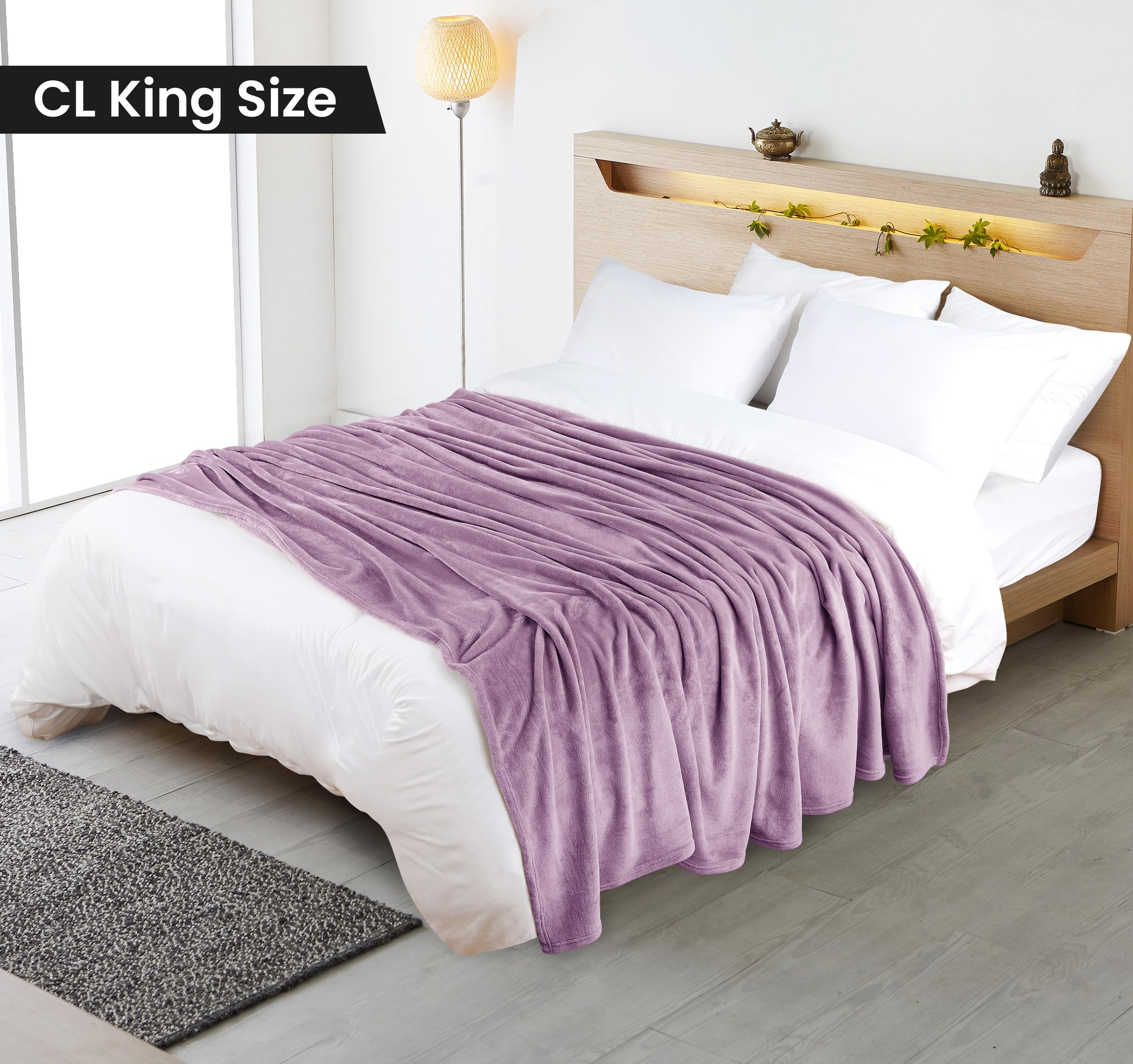 Foto 3 pulgar | Manta Utopia Bedding, Forro Polar California King, 260 X 240 Cm, Color Lila - Venta Internacional.