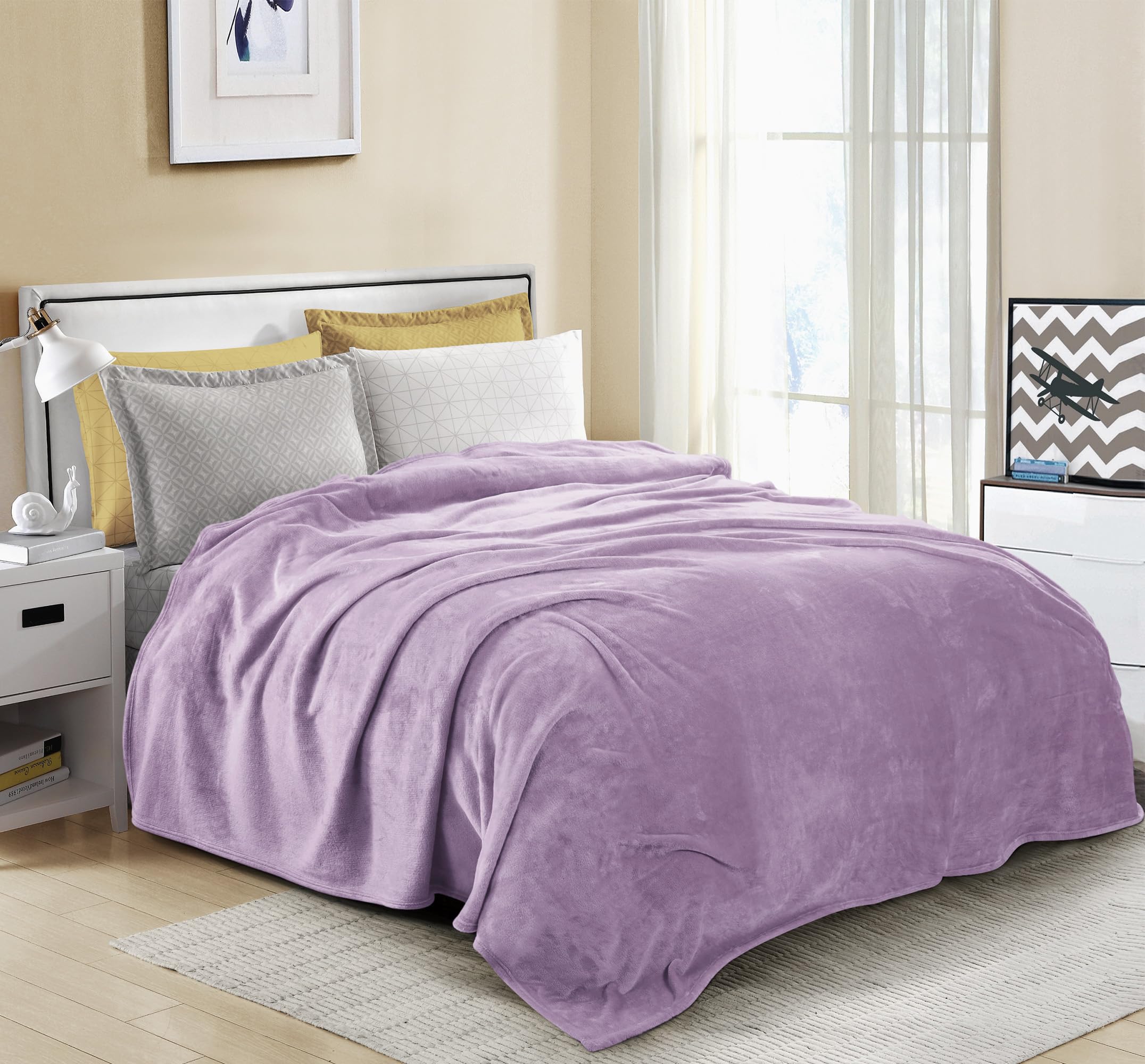 Foto 6 | Manta Utopia Bedding, Forro Polar California King, 260 X 240 Cm, Color Lila - Venta Internacional.