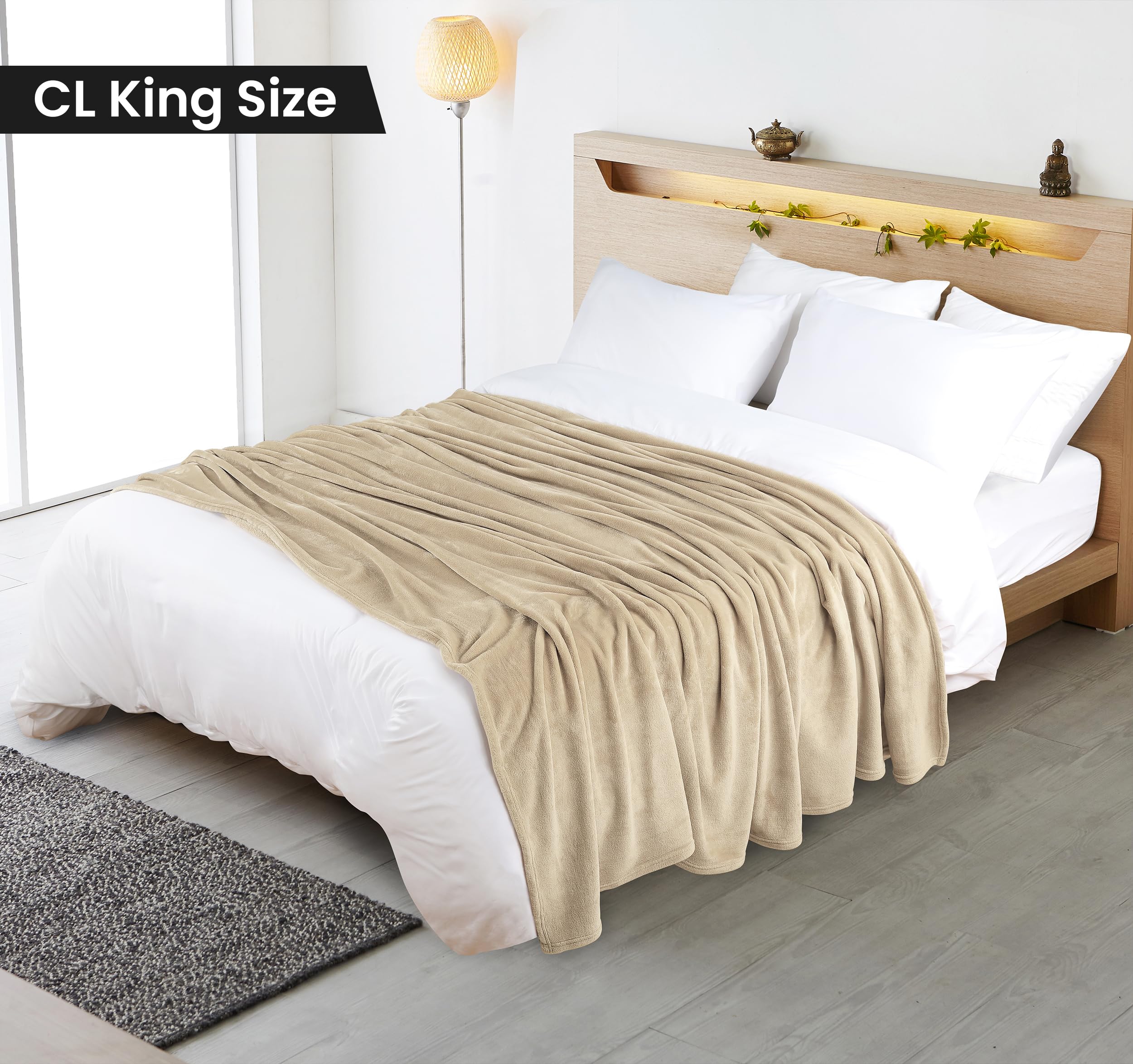 Foto 3 pulgar | Blanket Utopia Bedding, Forro Polar De Franela, Camel California King - Venta Internacional.