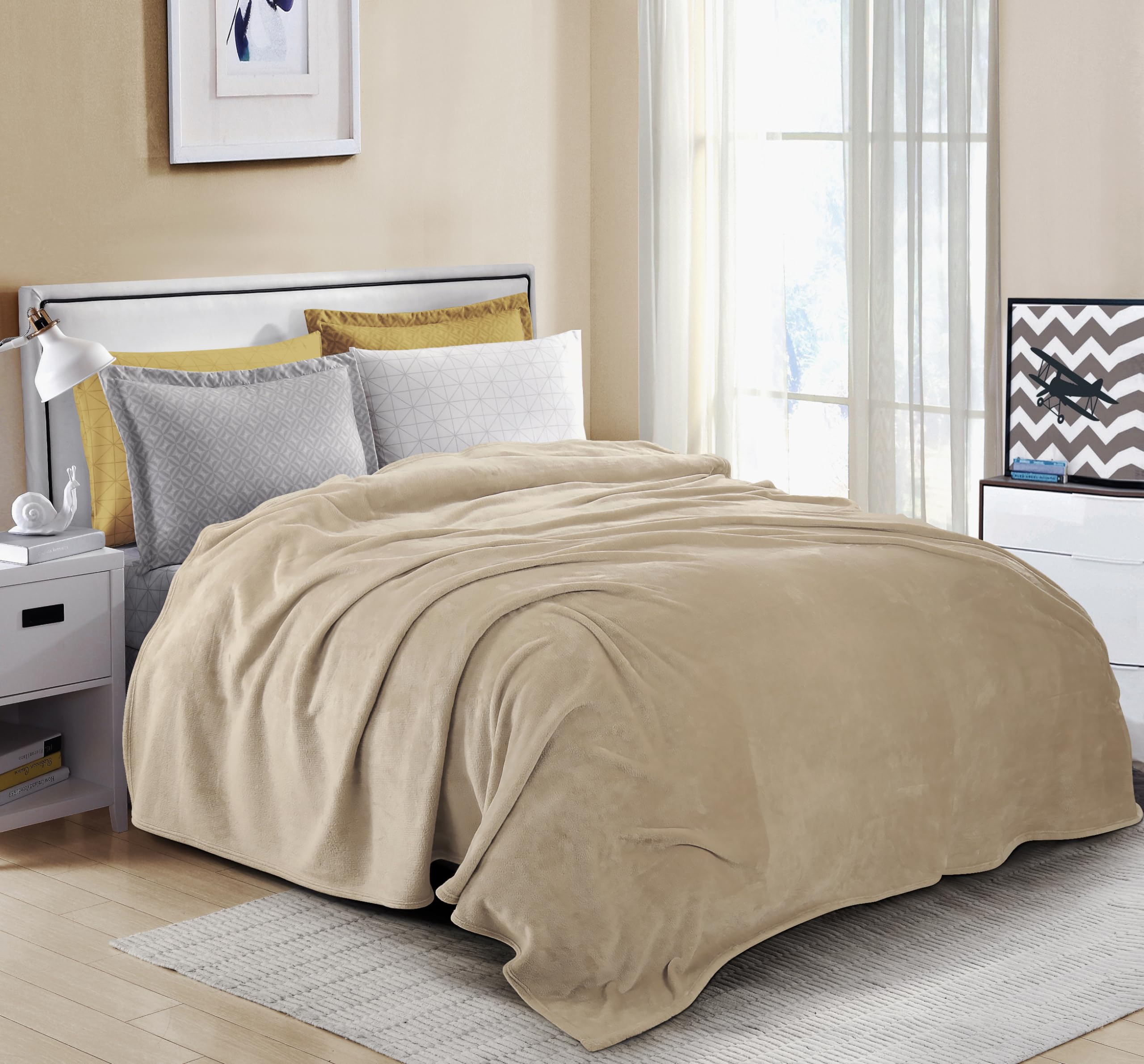 Foto 6 pulgar | Blanket Utopia Bedding, Forro Polar De Franela, Camel California King - Venta Internacional.