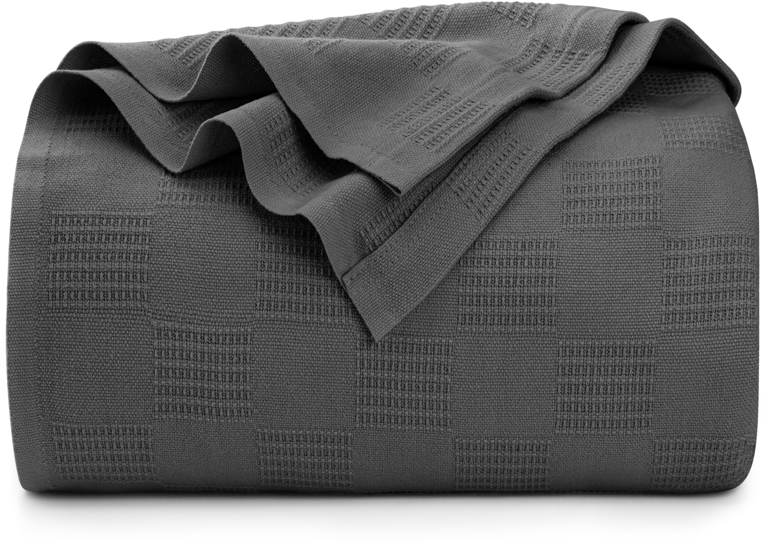 Manta Utopia Para Ropa De Cama, Color Gris Ahumado, 100% Algodón, Doble, 220 X 180 Cm - Venta Internacional.