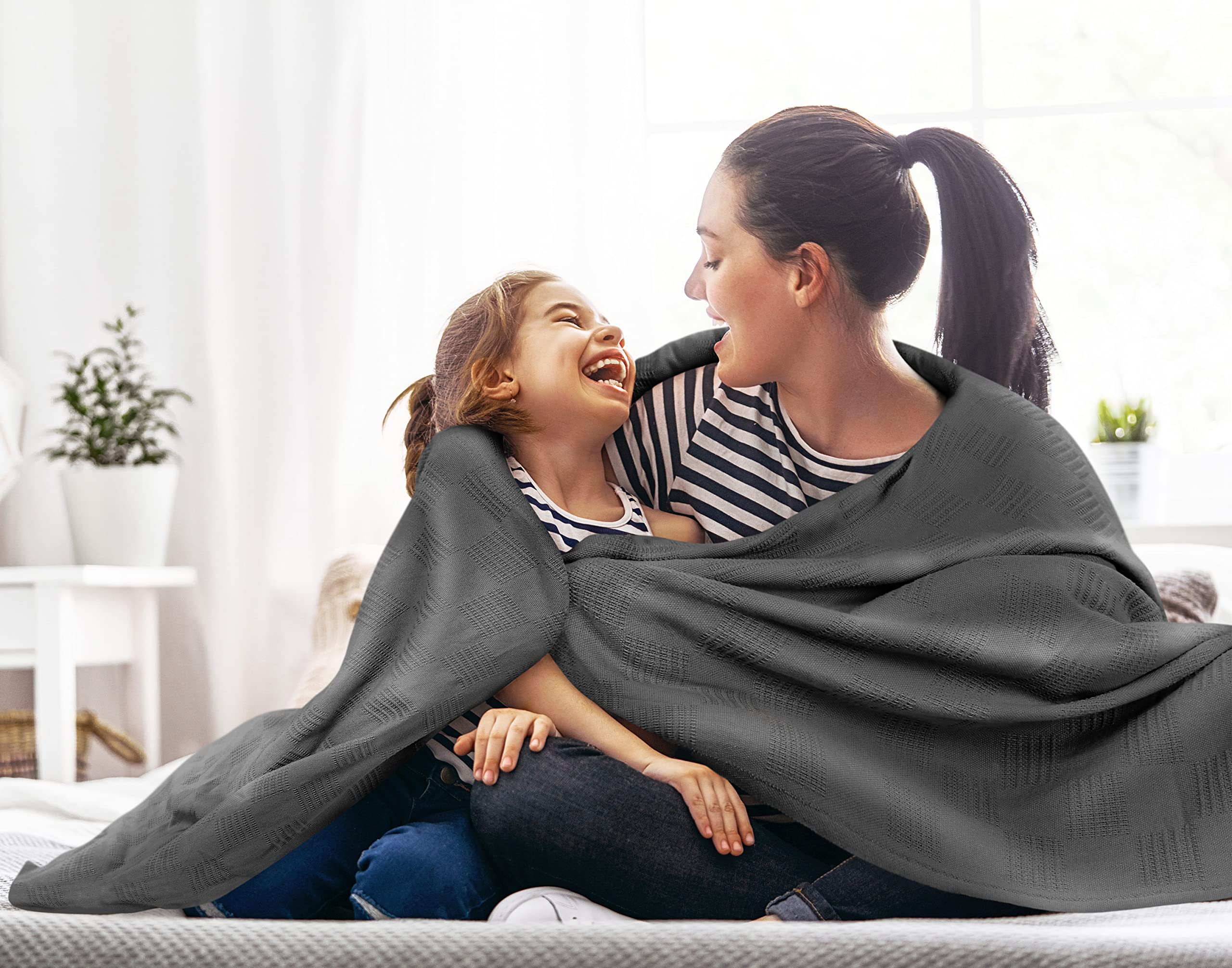 Foto 5 pulgar | Manta Utopia Para Ropa De Cama, Color Gris Ahumado, 100% Algodón, Doble, 220 X 180 Cm - Venta Internacional.