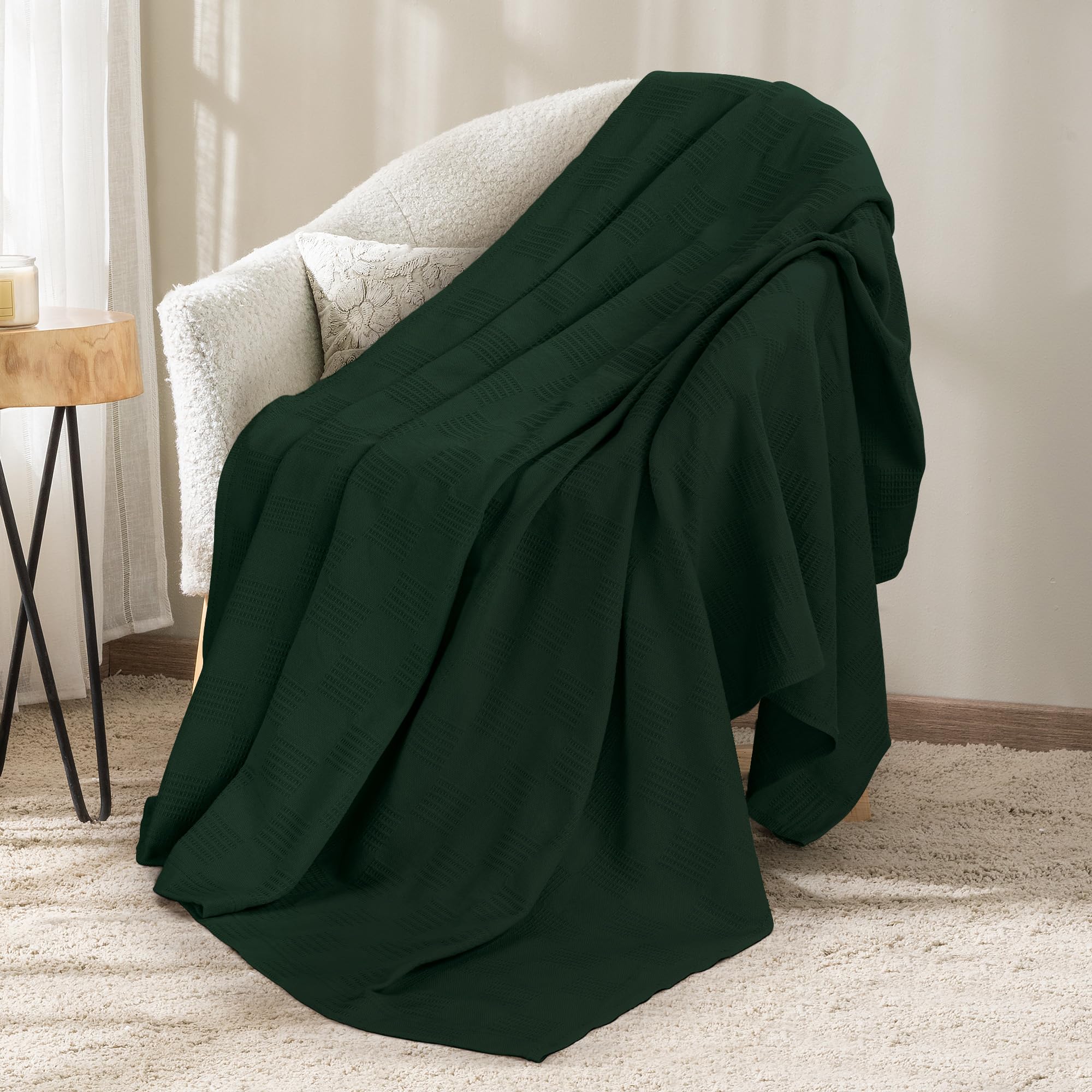 Foto 2 pulgar | Manta Blanket Utopia Bedding, 100% Algodón, 150 X 125 Cm, Color Verde Bosque - Venta Internacional.
