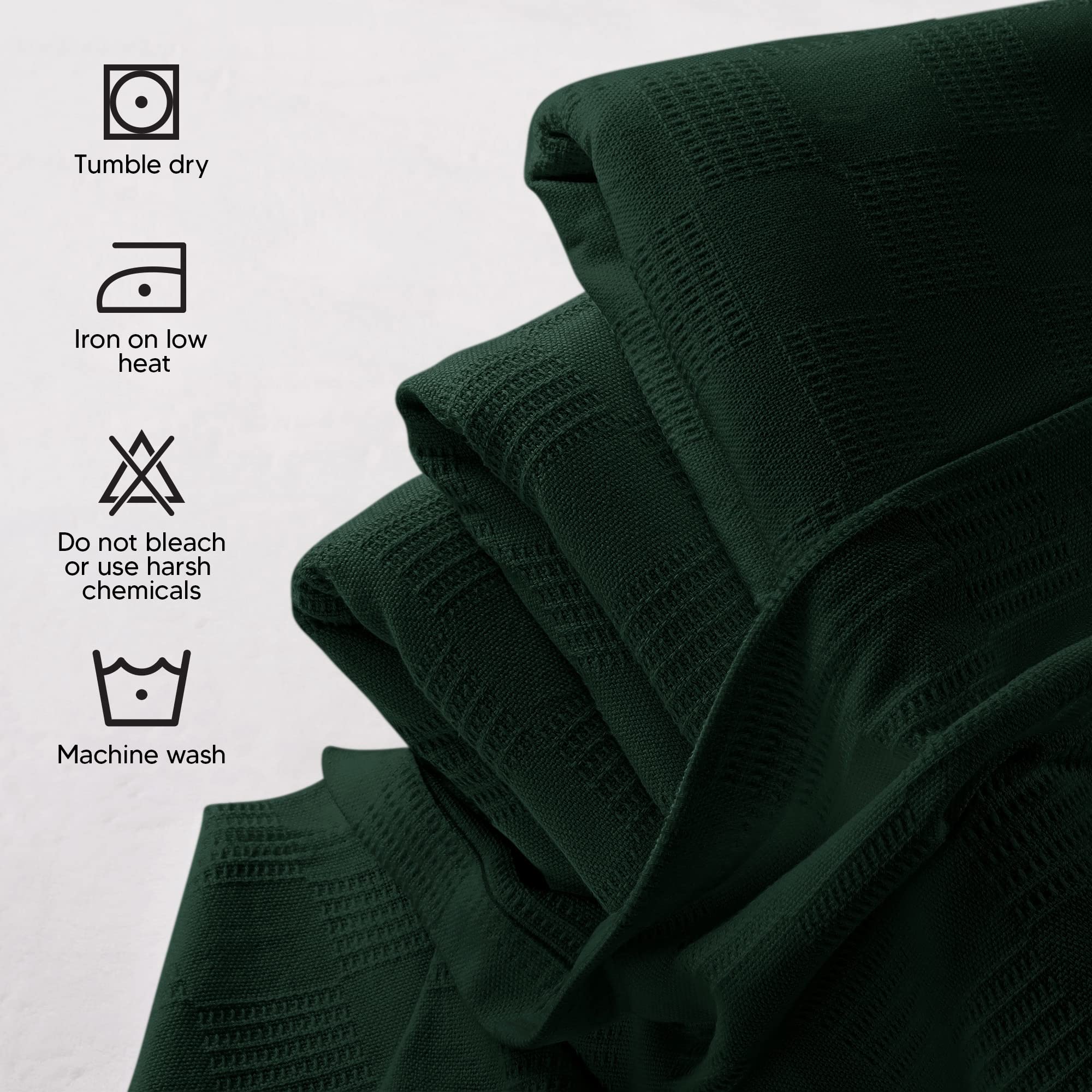 Foto 6 pulgar | Manta Blanket Utopia Bedding, 100% Algodón, 150 X 125 Cm, Color Verde Bosque - Venta Internacional.